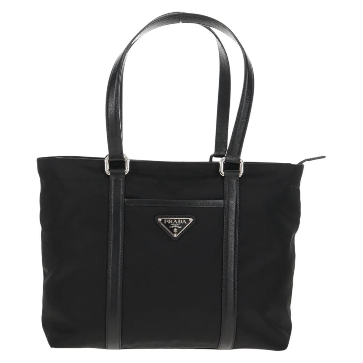 Prada Prada Front Pocket Zip Tote Tessuto with Leather Size ONE SIZE - 18 Thumbnail