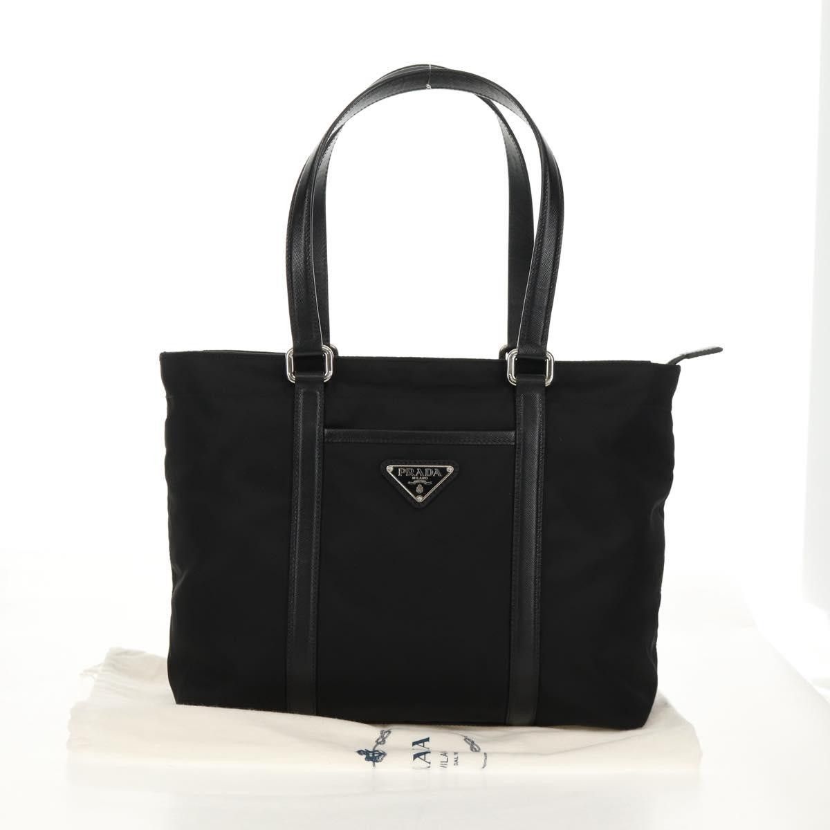 Prada Prada Front Pocket Zip Tote Tessuto with Leather Size ONE SIZE - 15 Thumbnail
