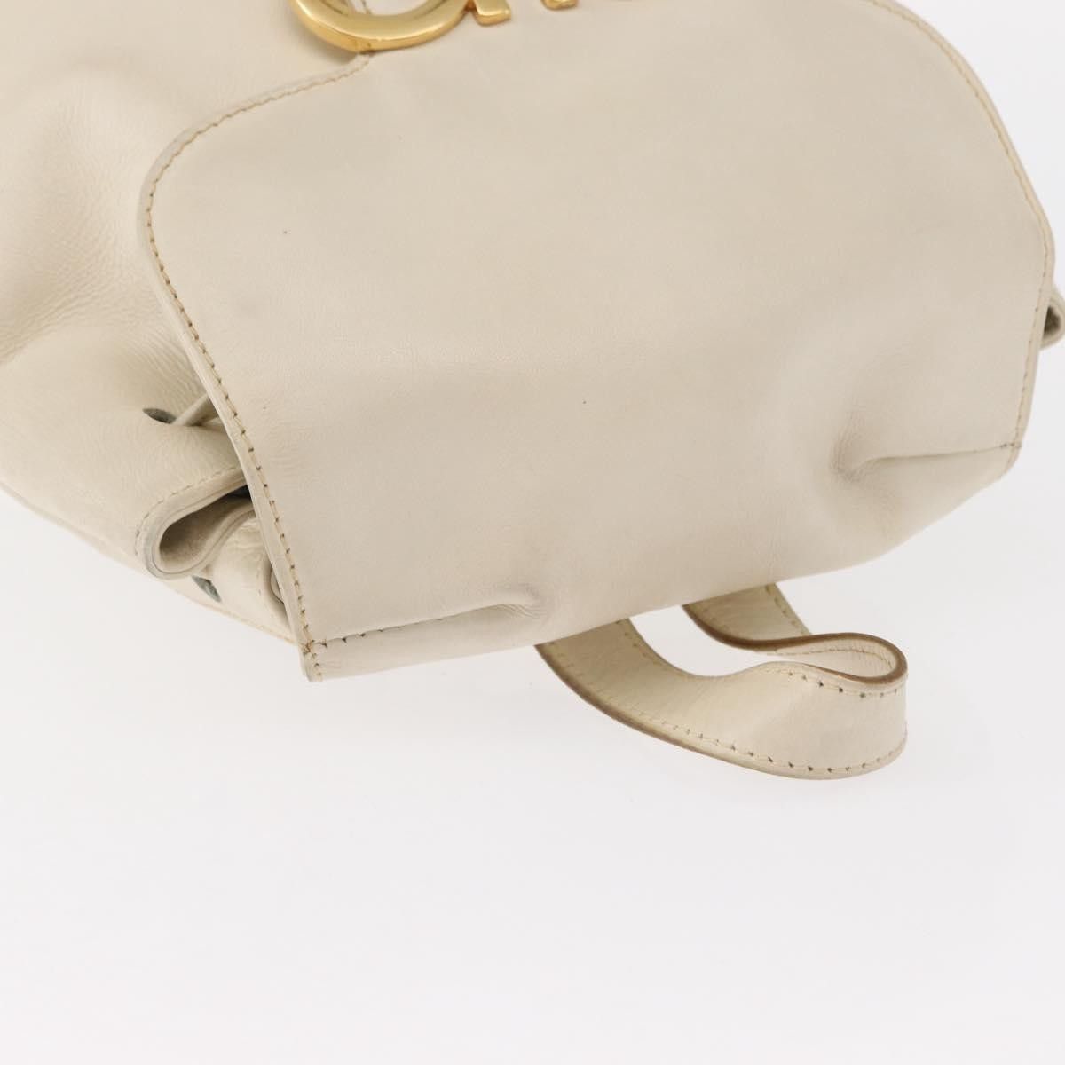 Salvatore Ferragamo Salvatore Ferragamo Gancini Flap Drawstring Backpack Leather Size ONE SIZE - 12 Thumbnail