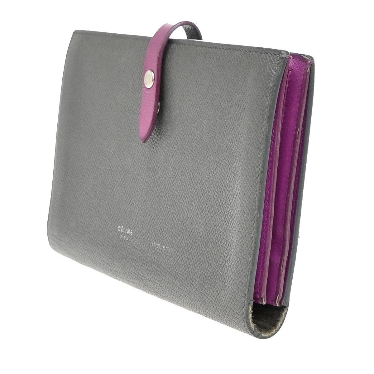 Celine Celine Bifold Flat Wallet Leather Size ONE SIZE - 3 Thumbnail