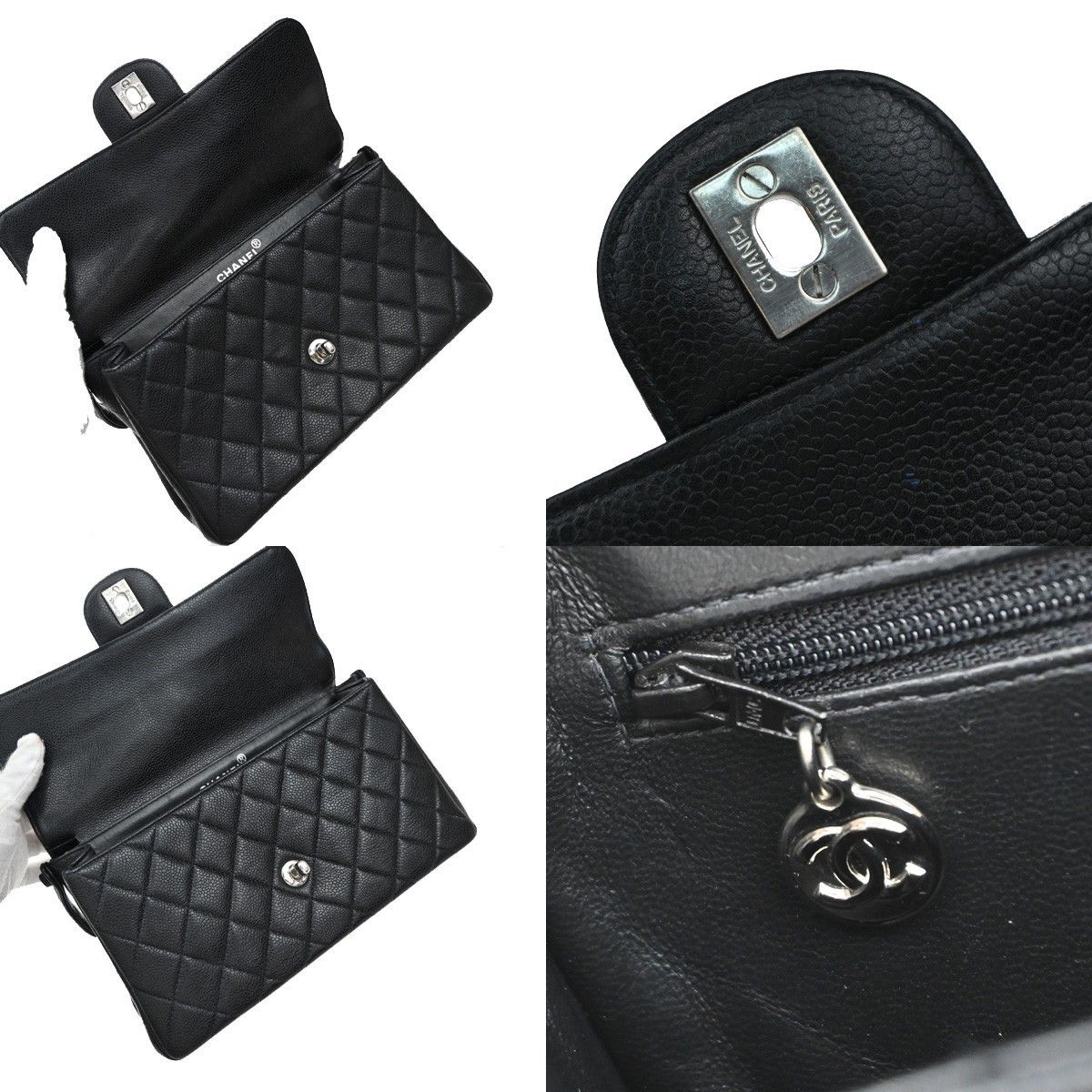 Chanel Chanel Vintage Double Sided Flap Bag Quilted Lambskin Size ONE SIZE - 11 Thumbnail