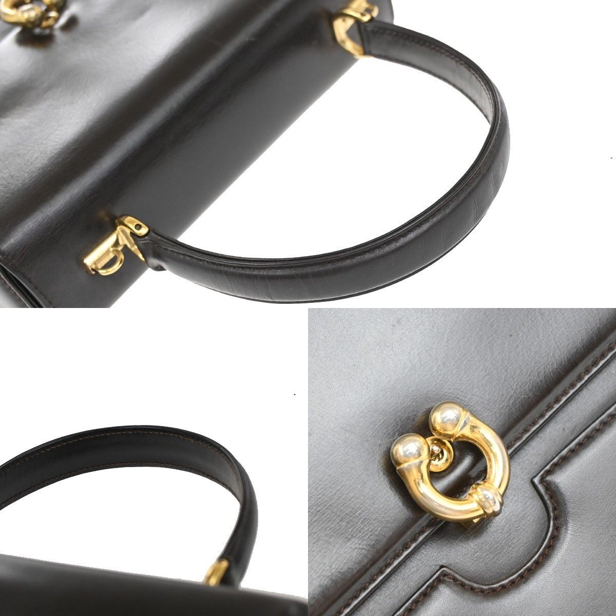 Gucci Gucci Vintage Handbag Leather Size ONE SIZE - 11 Thumbnail