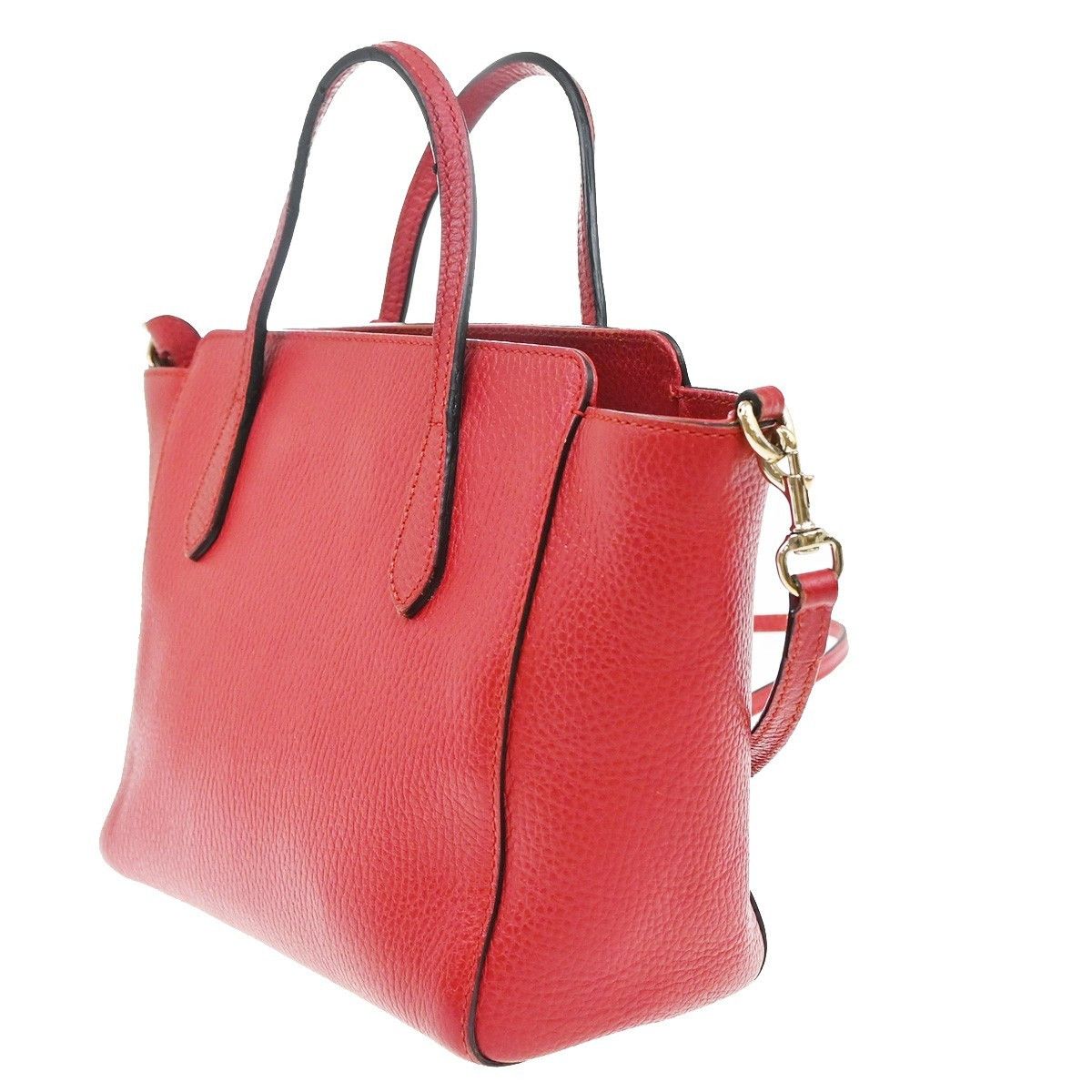 Gucci Gucci Swing Crossbody Bag Pebbled Leather Size ONE SIZE - 4 Thumbnail