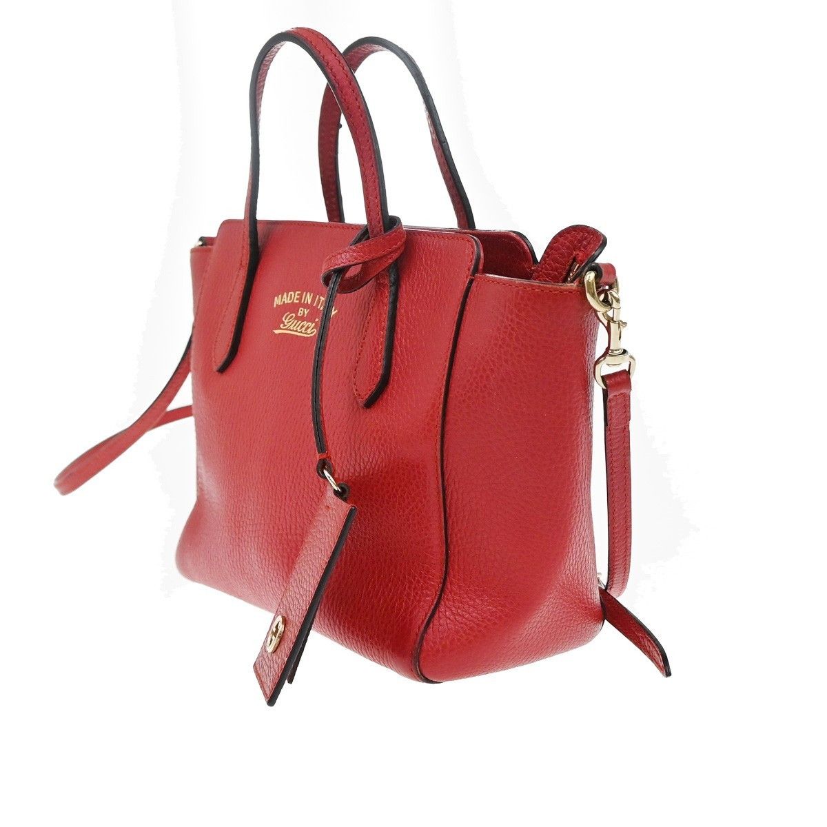 Gucci Gucci Swing Crossbody Bag Pebbled Leather Size ONE SIZE - 3 Thumbnail