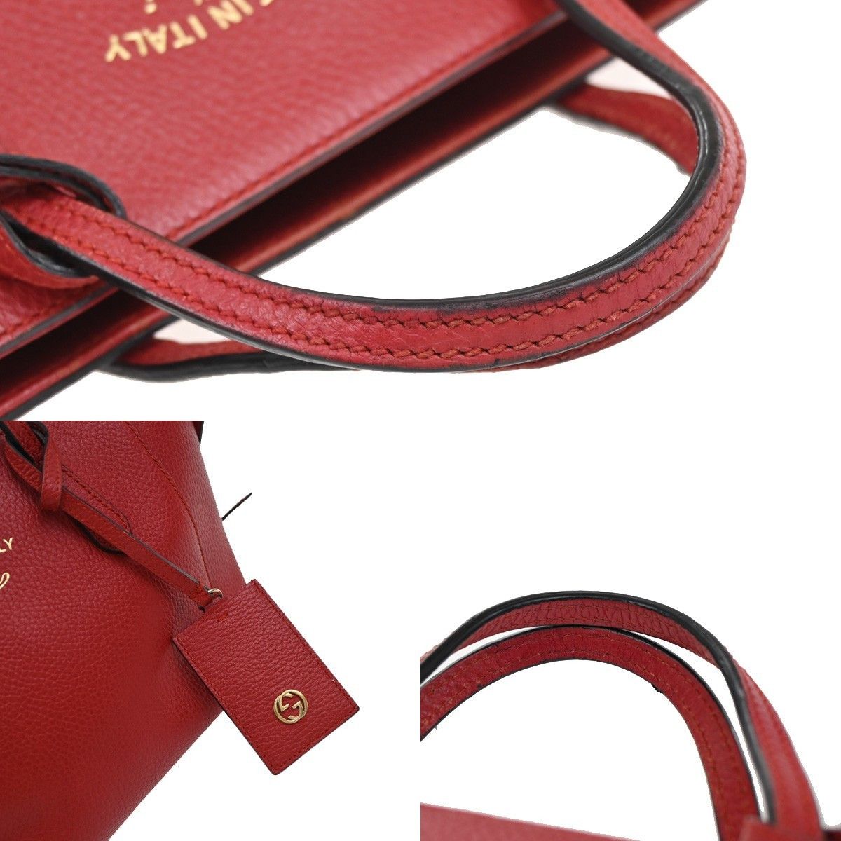 Gucci Gucci Swing Crossbody Bag Pebbled Leather Size ONE SIZE - 11 Thumbnail