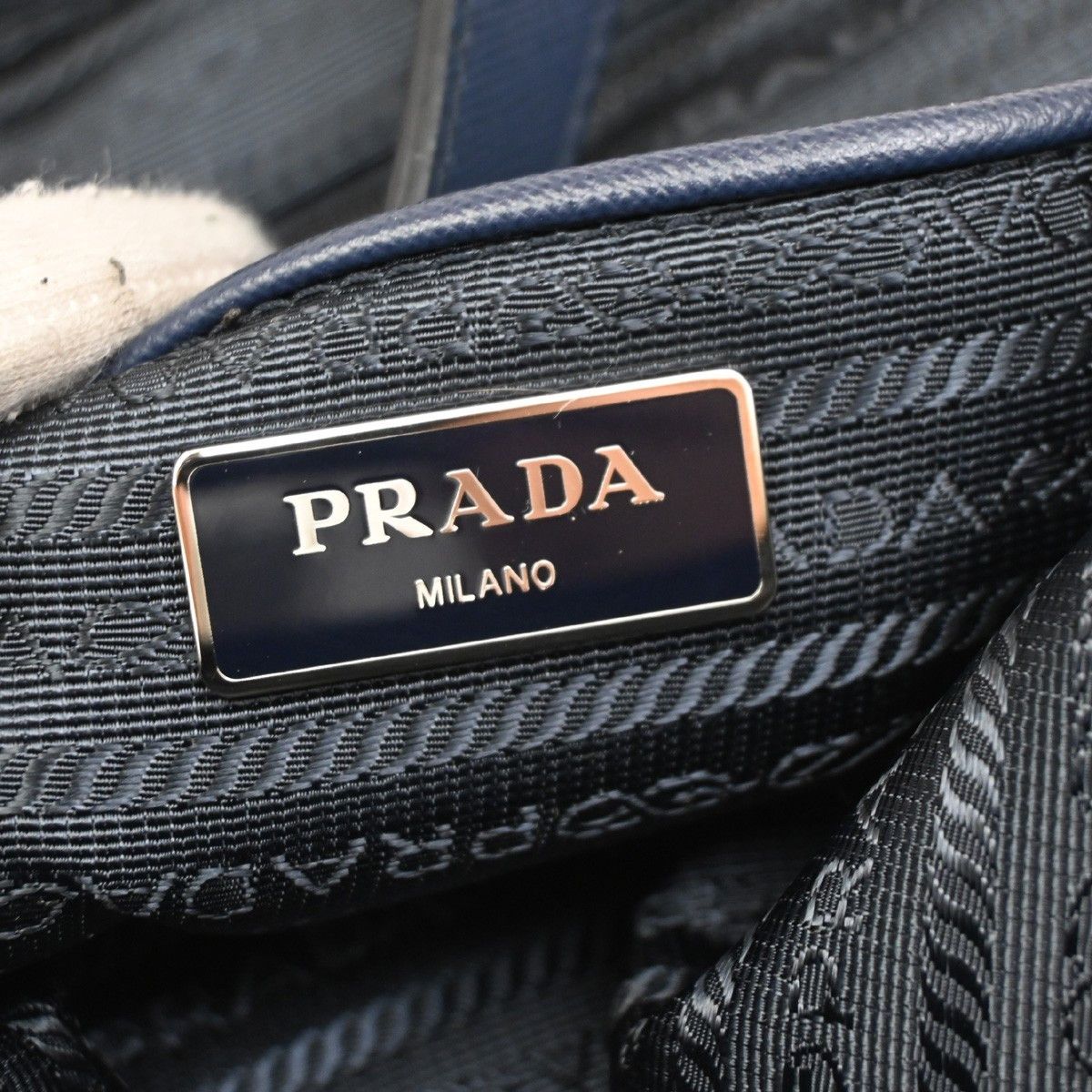 Prada Prada Convertible Zip Tote Printed Tessuto Size ONE SIZE - 11 Thumbnail