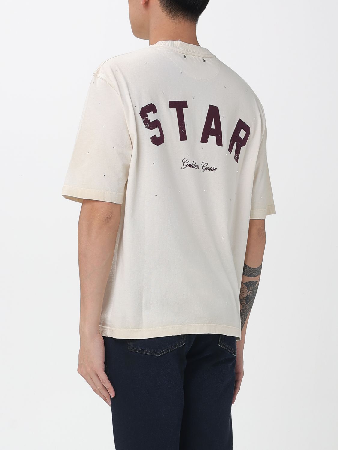 Golden Goose Golden Goose T-Shirt Men Yellow Cream Size US S / EU 44-46 / 1 - 2 Thumbnail