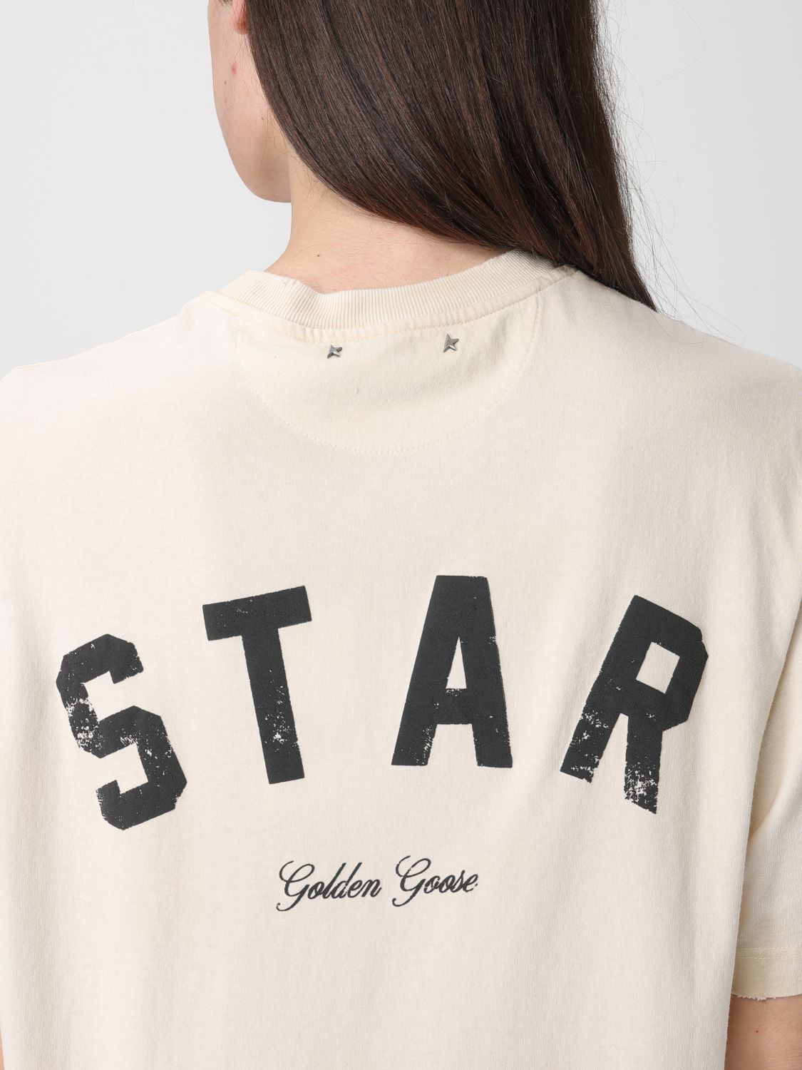 Golden Goose Golden Goose T-Shirt Woman Yellow Cream Size M / US 6-8 / IT 42-44 - 3 Thumbnail