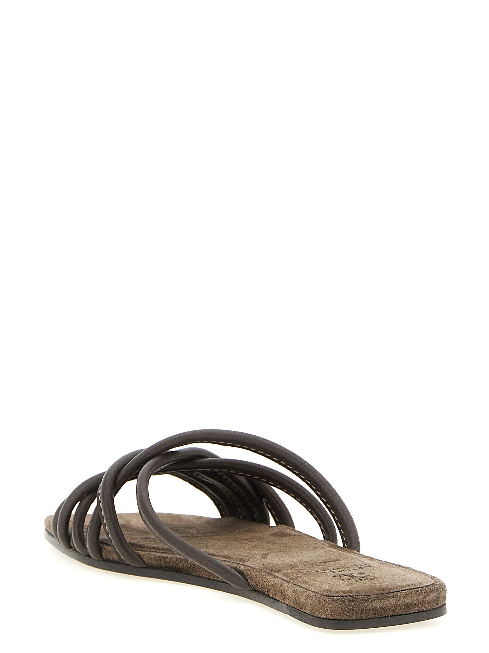 Brunello Cucinelli Leather Slides Size US 11 / IT 41 - 3 Thumbnail