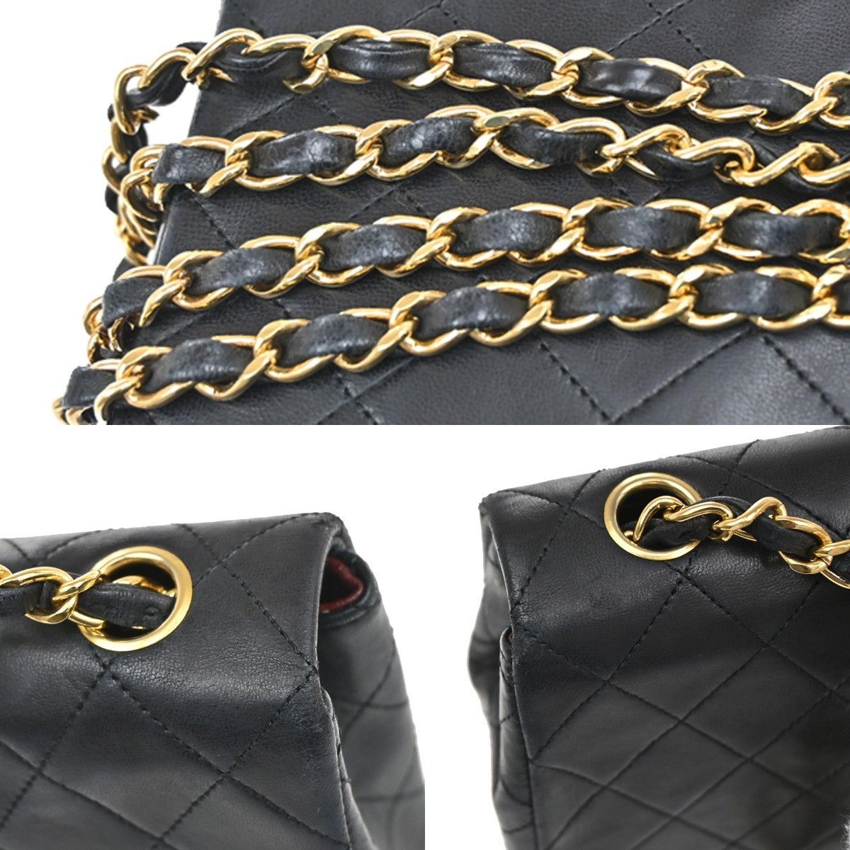 Chanel Chanel Vintage Square Classic Flap Bag Quilted Lambskin Size ONE SIZE - 10 Thumbnail