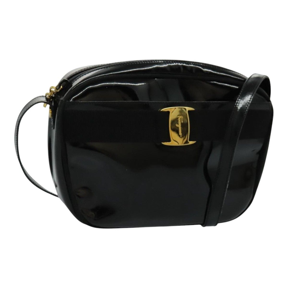 Salvatore Ferragamo Salvatore Ferragamo Vala Shoulder Bag Patent Leather Size ONE SIZE - 20 Thumbnail