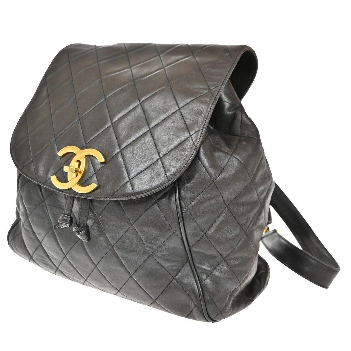 Chanel Chanel Vintage CC Flap Backpack Leather Size ONE SIZE - 3 Thumbnail