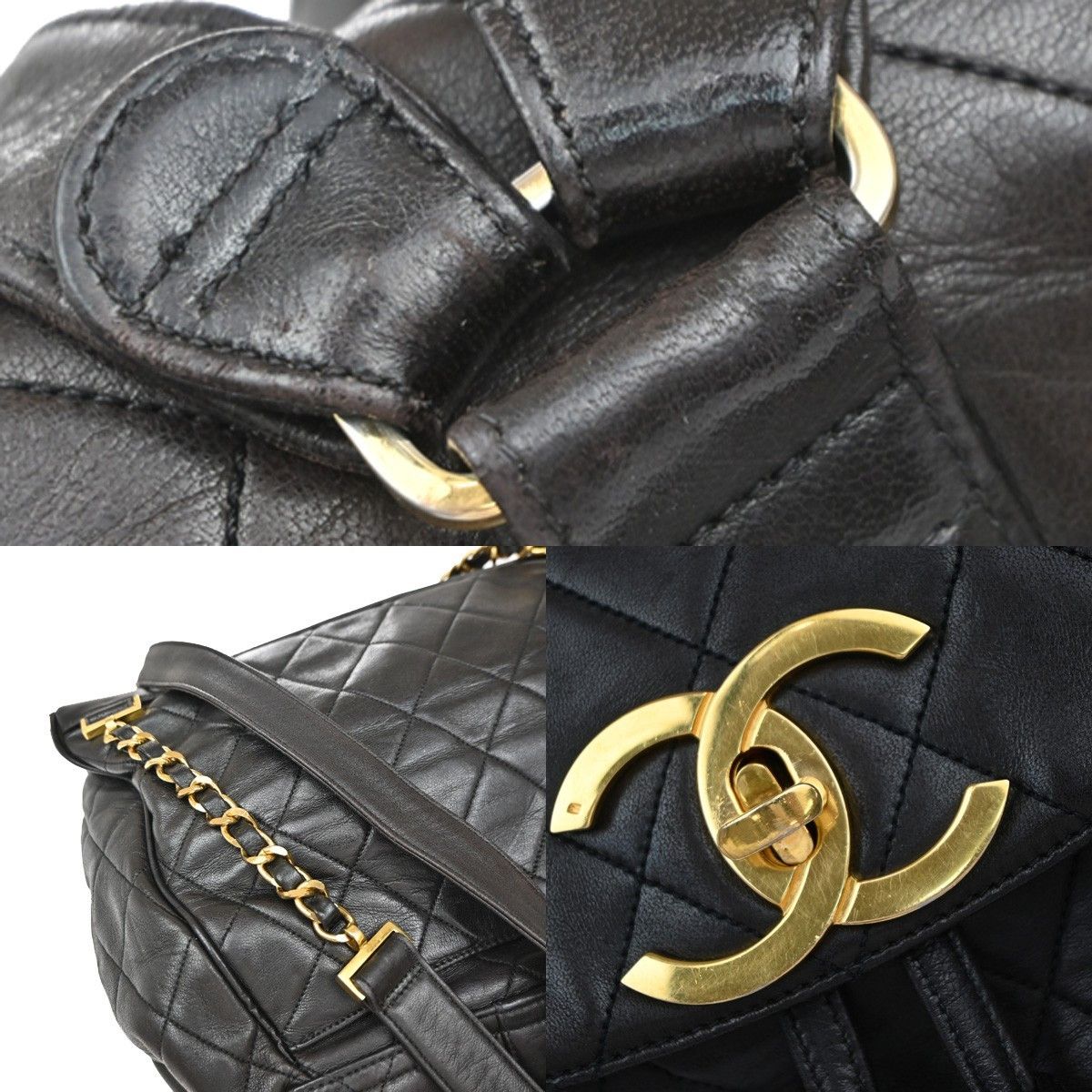 Chanel Chanel Vintage CC Flap Backpack Leather Size ONE SIZE - 11 Thumbnail