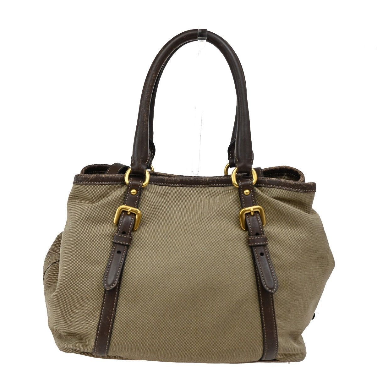 Prada Prada Logo Convertible Tote Canvas with Leather Size ONE SIZE - 2 Thumbnail