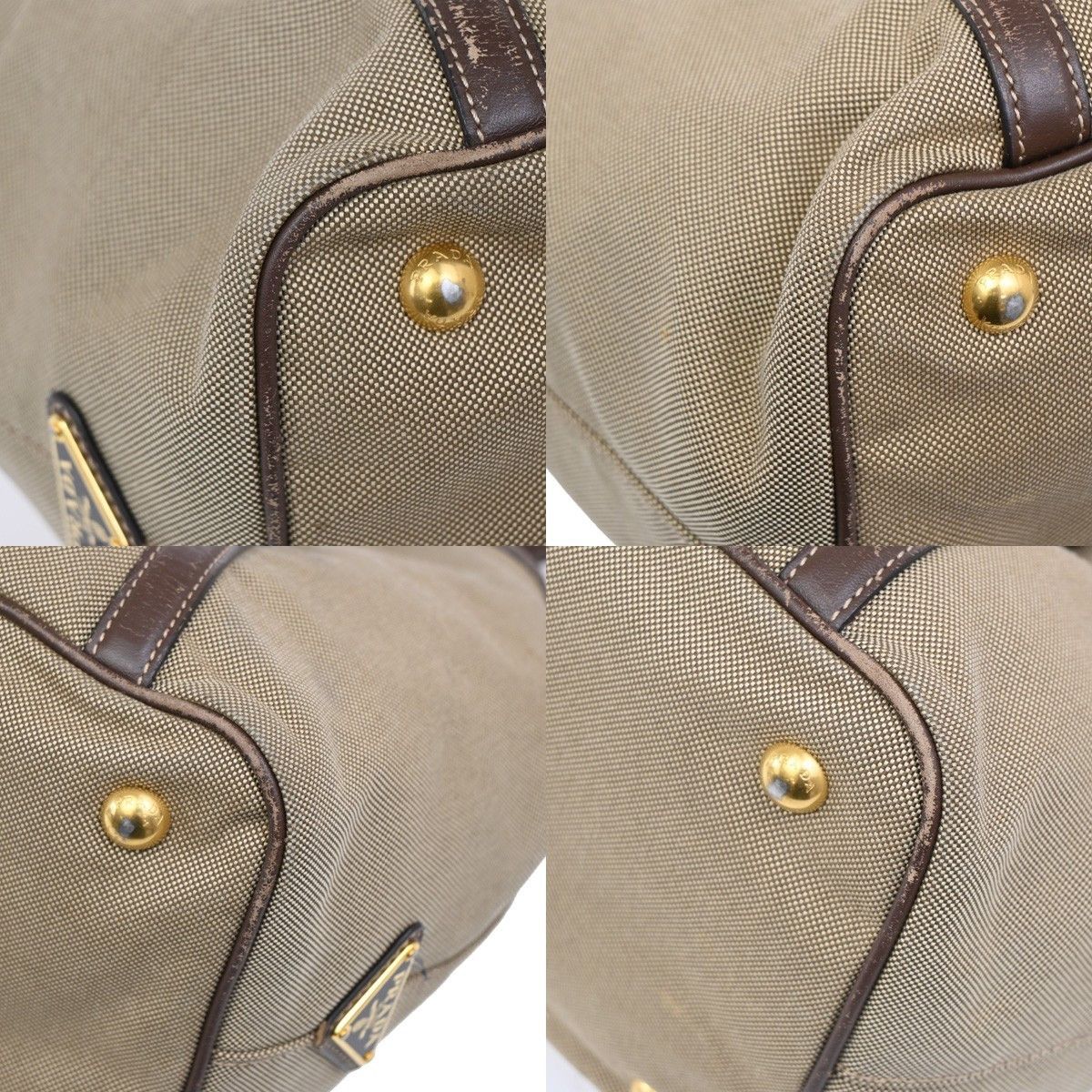 Prada Prada Logo Convertible Tote Canvas with Leather Size ONE SIZE - 9 Thumbnail