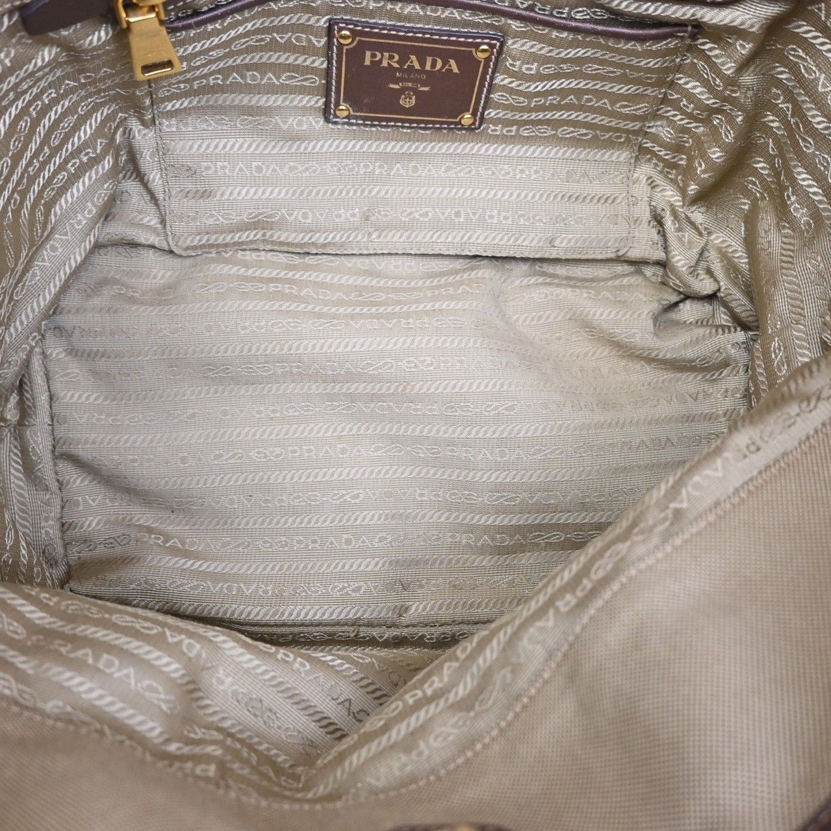 Prada Prada Logo Convertible Tote Canvas with Leather Size ONE SIZE - 5 Thumbnail