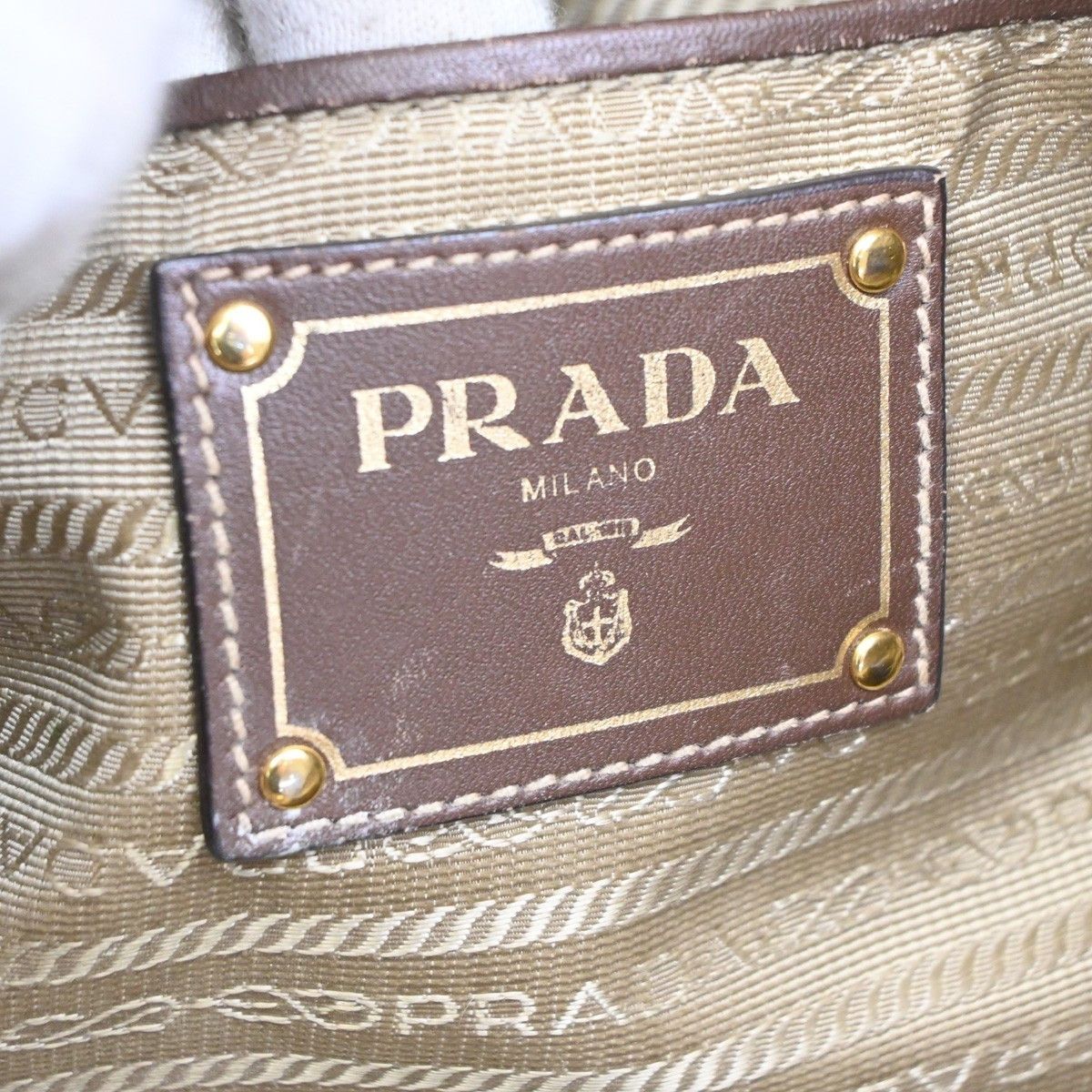 Prada Prada Logo Convertible Tote Canvas with Leather Size ONE SIZE - 6 Thumbnail