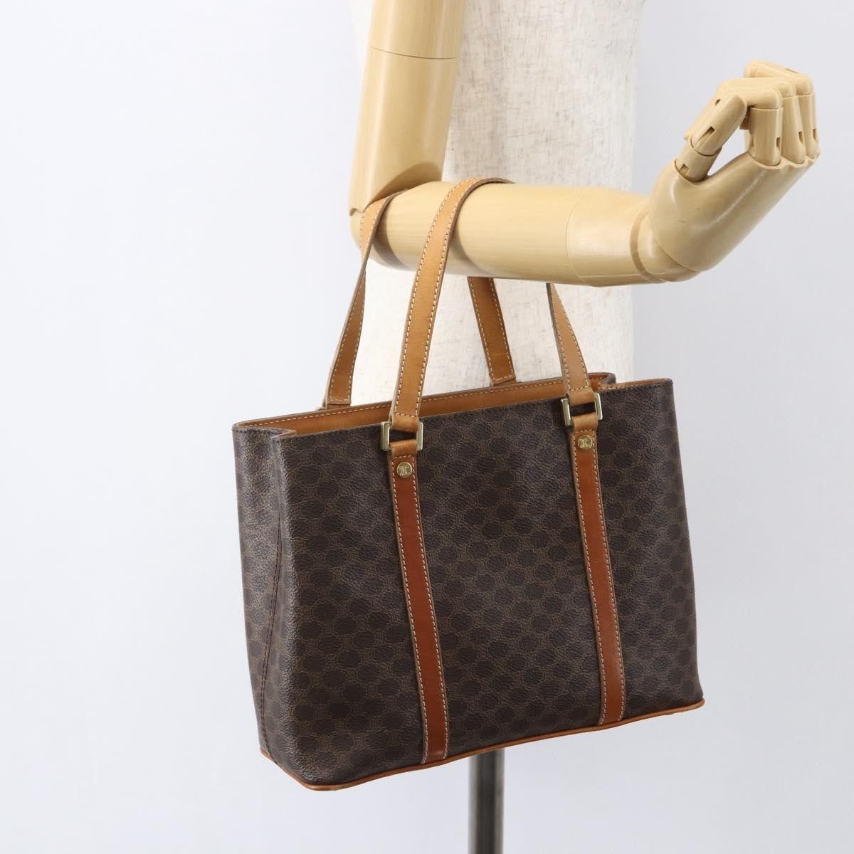Celine Celine Vintage Macadam Handbag Canvas and Leather Size ONE SIZE - 13 Thumbnail