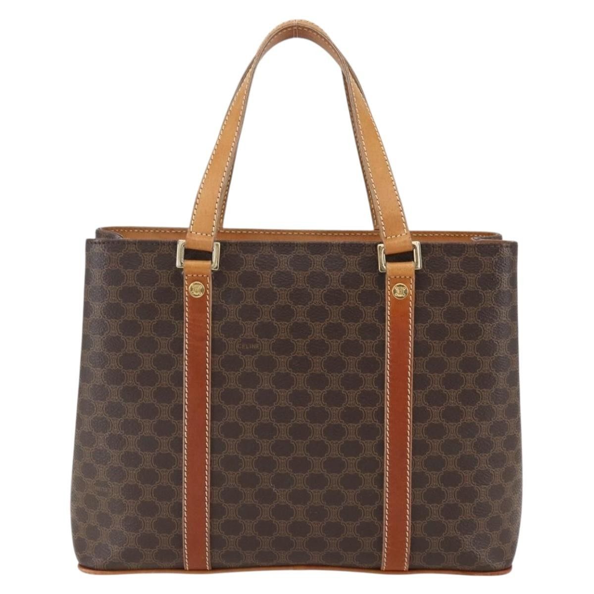 Celine Celine Vintage Macadam Handbag Canvas and Leather Size ONE SIZE - 2 Thumbnail