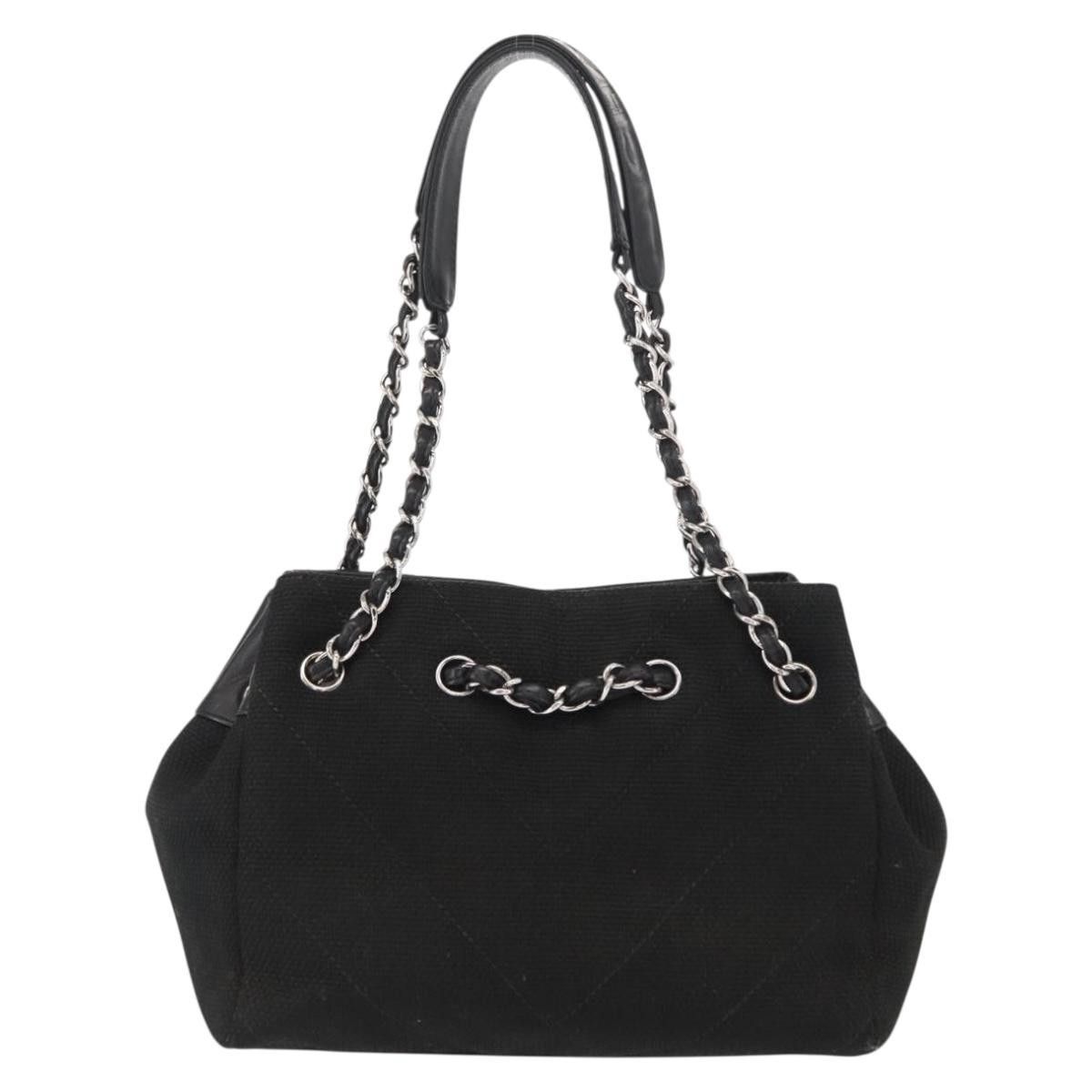 Chanel Chanel Vintage CC Charm Tote Chevron Canvas Size ONE SIZE - 2 Thumbnail