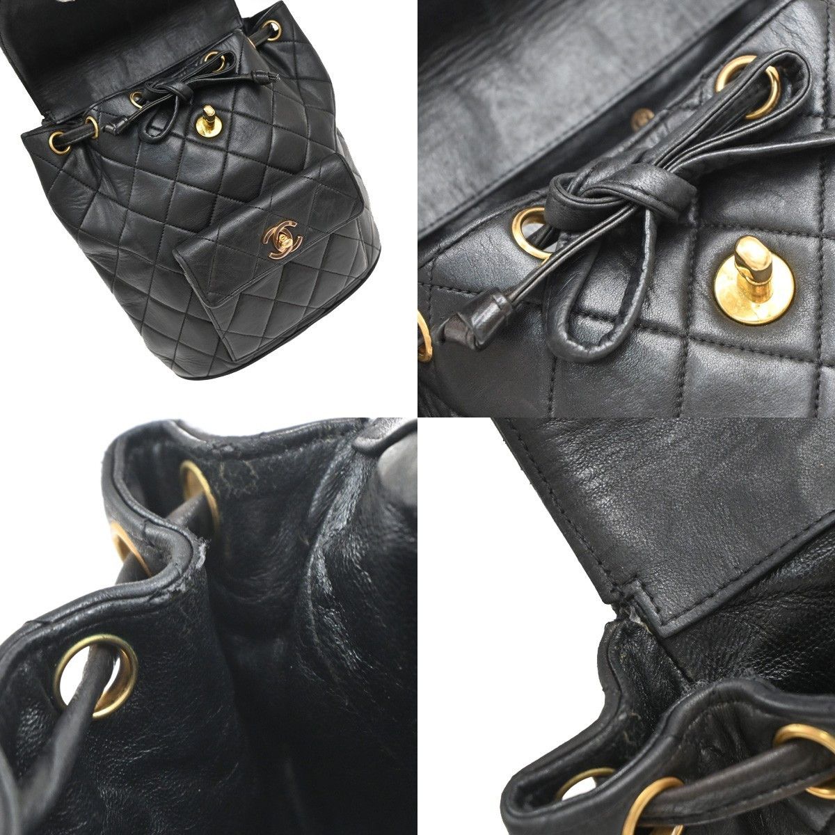 Chanel Chanel Vintage CC Pocket Backpack Leather Size ONE SIZE - 10 Thumbnail