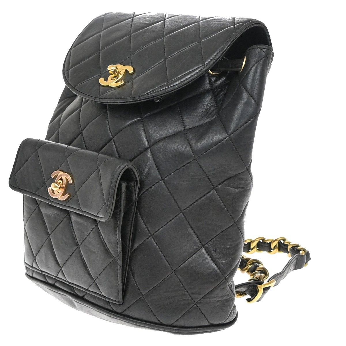 Chanel Chanel Vintage CC Pocket Backpack Leather Size ONE SIZE - 4 Thumbnail
