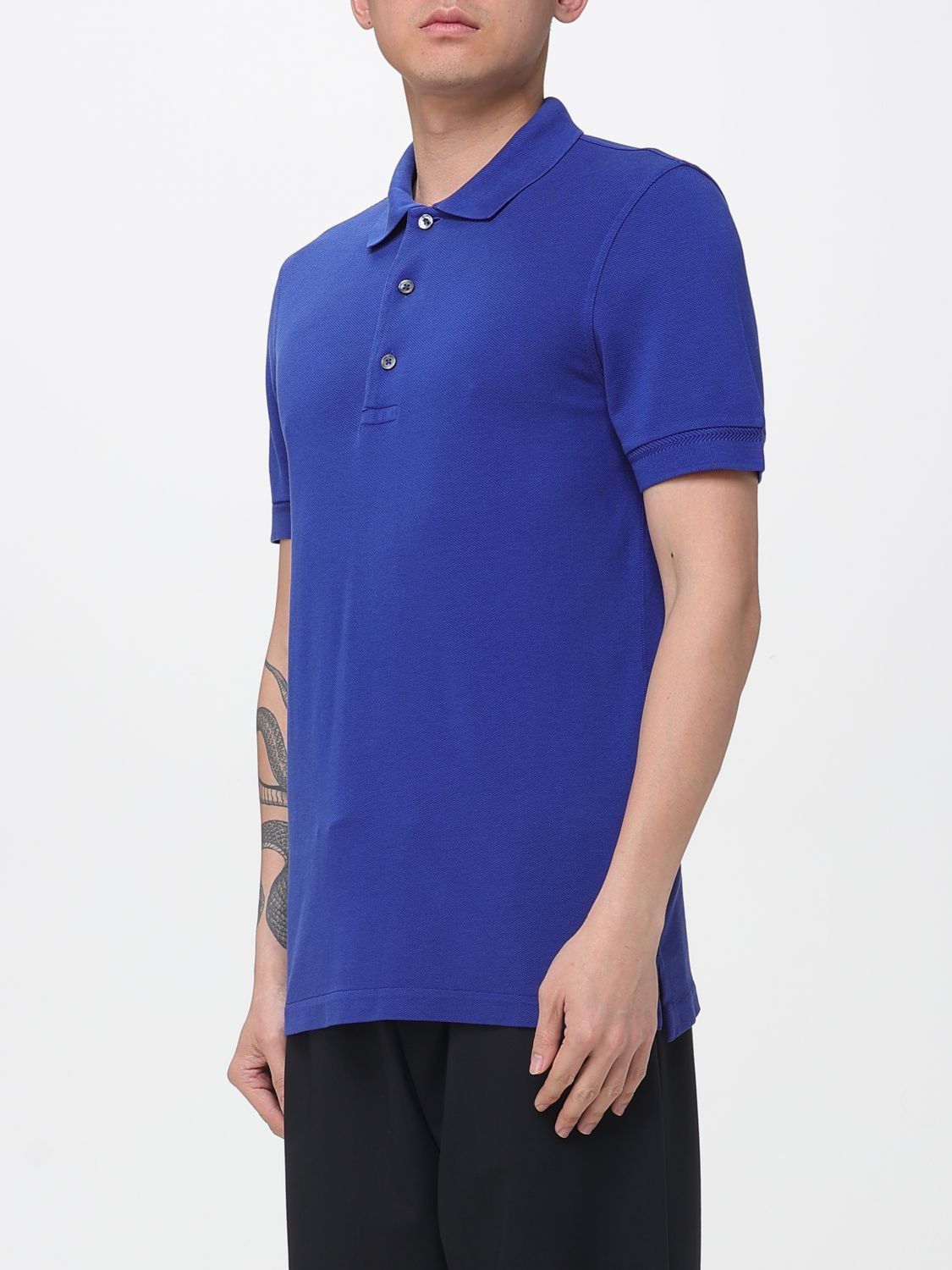 Tom Ford Tom Ford Polo Shirt Men Blue Size US L / EU 52-54 / 3 - 3 Thumbnail