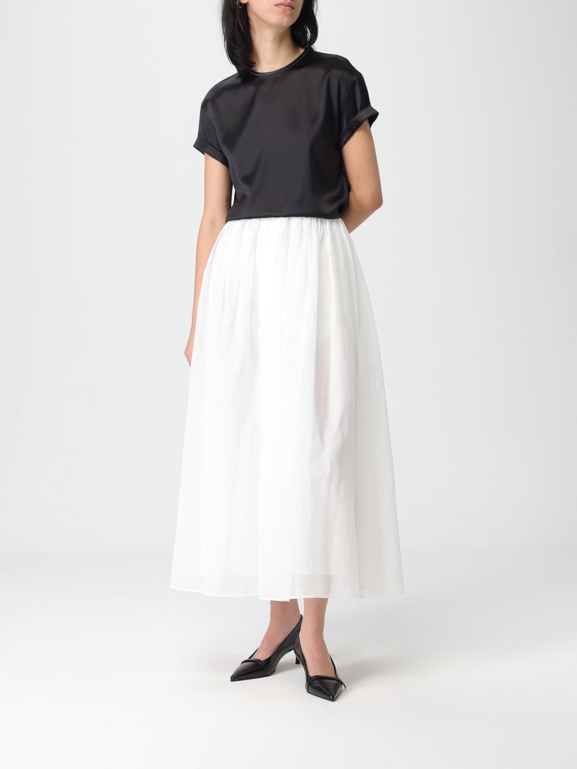 Brunello Cucinelli Brunello Cucinelli Skirt Woman White Size 28" / US 6 / IT 42 - 2 Thumbnail