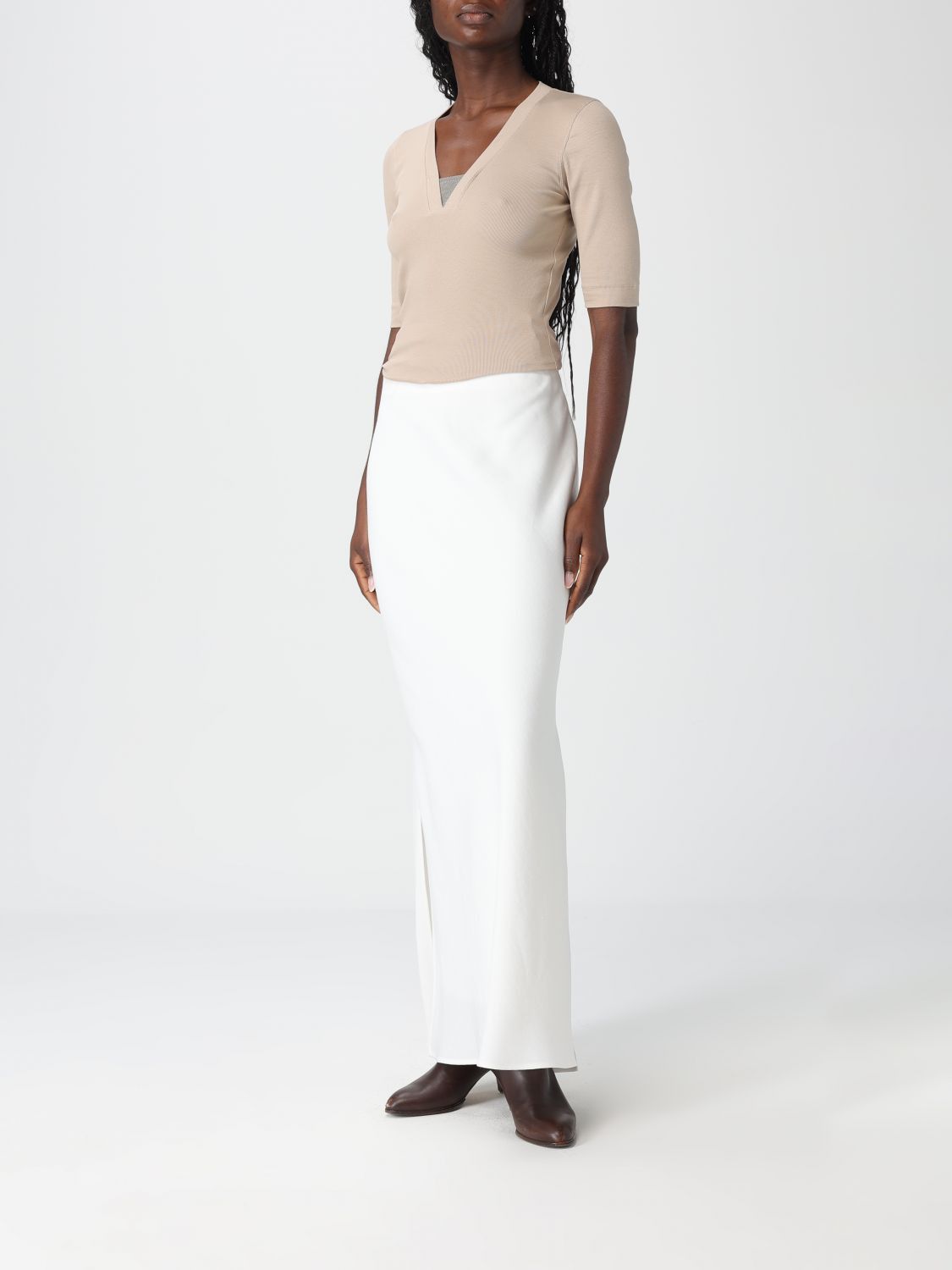 Brunello Cucinelli Brunello Cucinelli Sweater Woman Beige Size M / US 6-8 / IT 42-44 - 2 Thumbnail