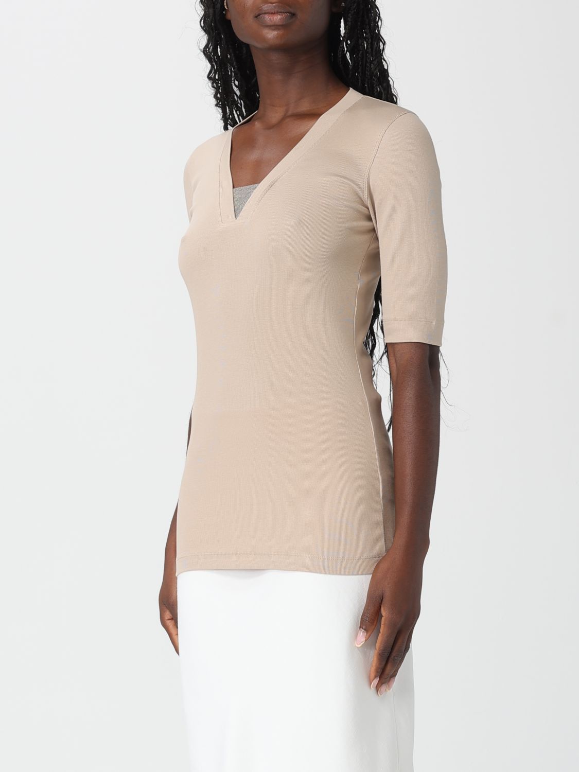 Brunello Cucinelli Brunello Cucinelli Sweater Woman Beige Size M / US 6-8 / IT 42-44 - 4 Thumbnail