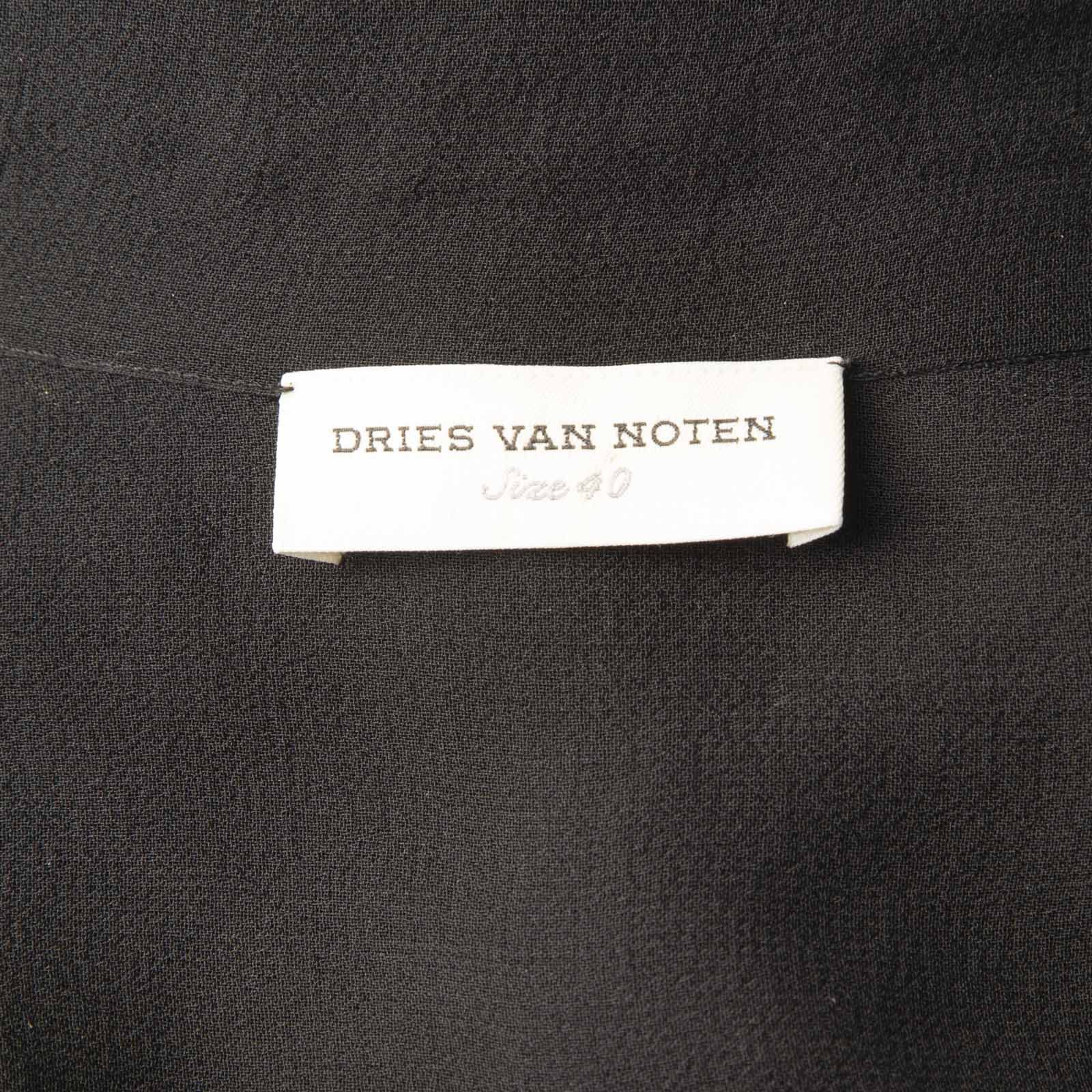 Dries Van Noten Black Ruffle Sheer Maxi Dress Size M / US 6-8 / IT 42-44 - 5 Thumbnail
