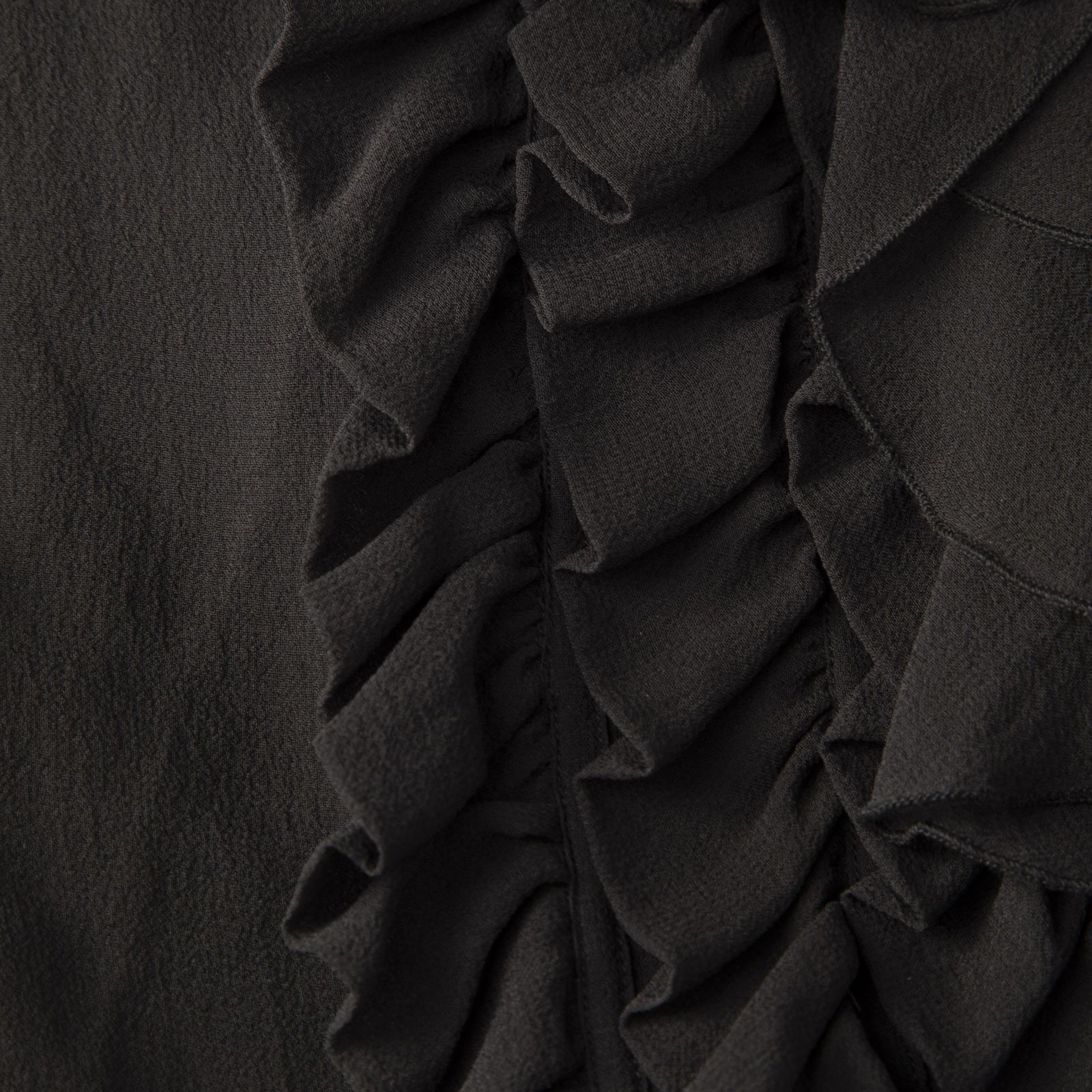 Dries Van Noten Black Ruffle Sheer Maxi Dress Size M / US 6-8 / IT 42-44 - 3 Thumbnail