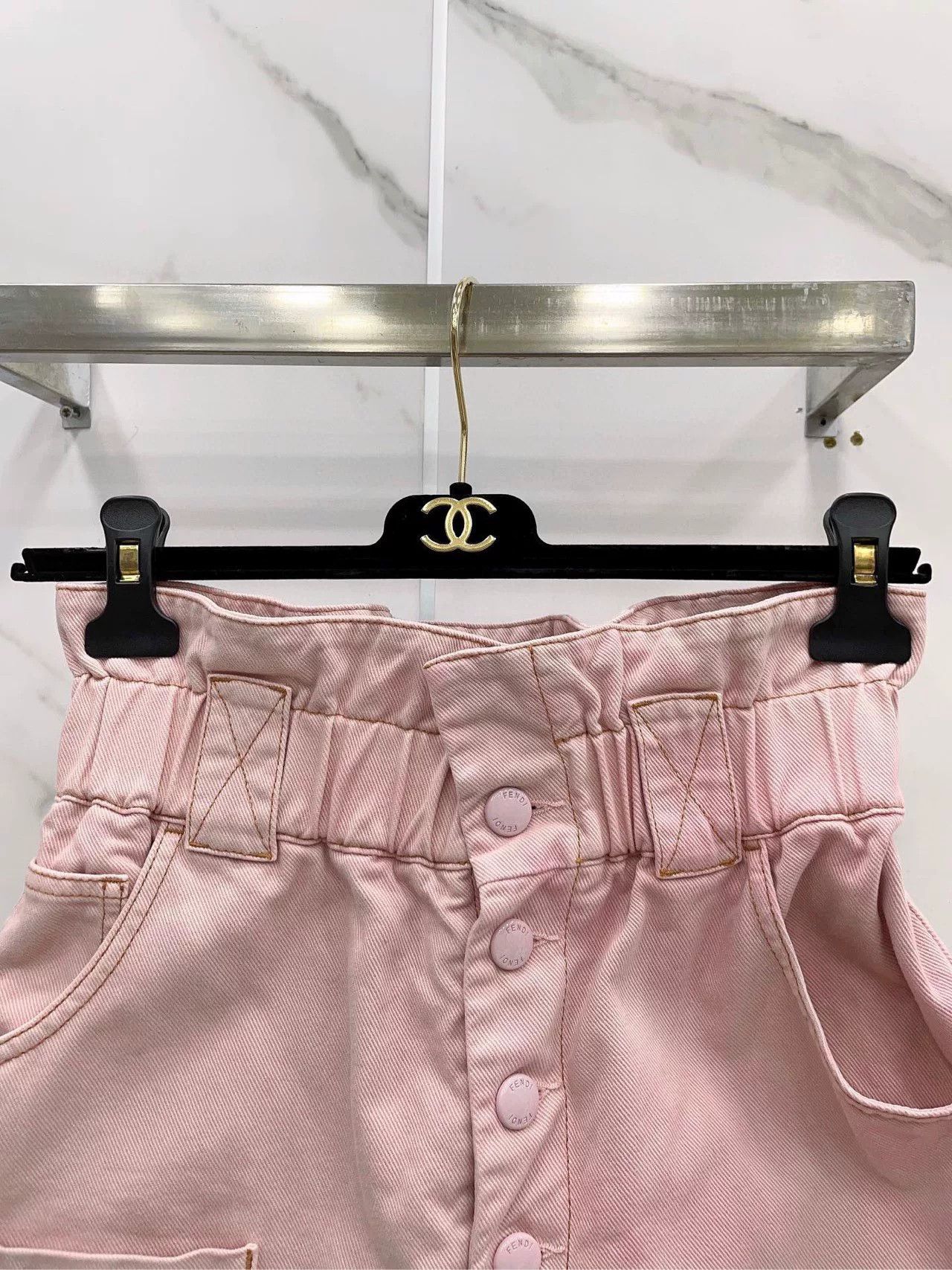 Fendi FENDI High-Waist Pink Denim Skirt Size US 32 / EU 48 - 3 Thumbnail