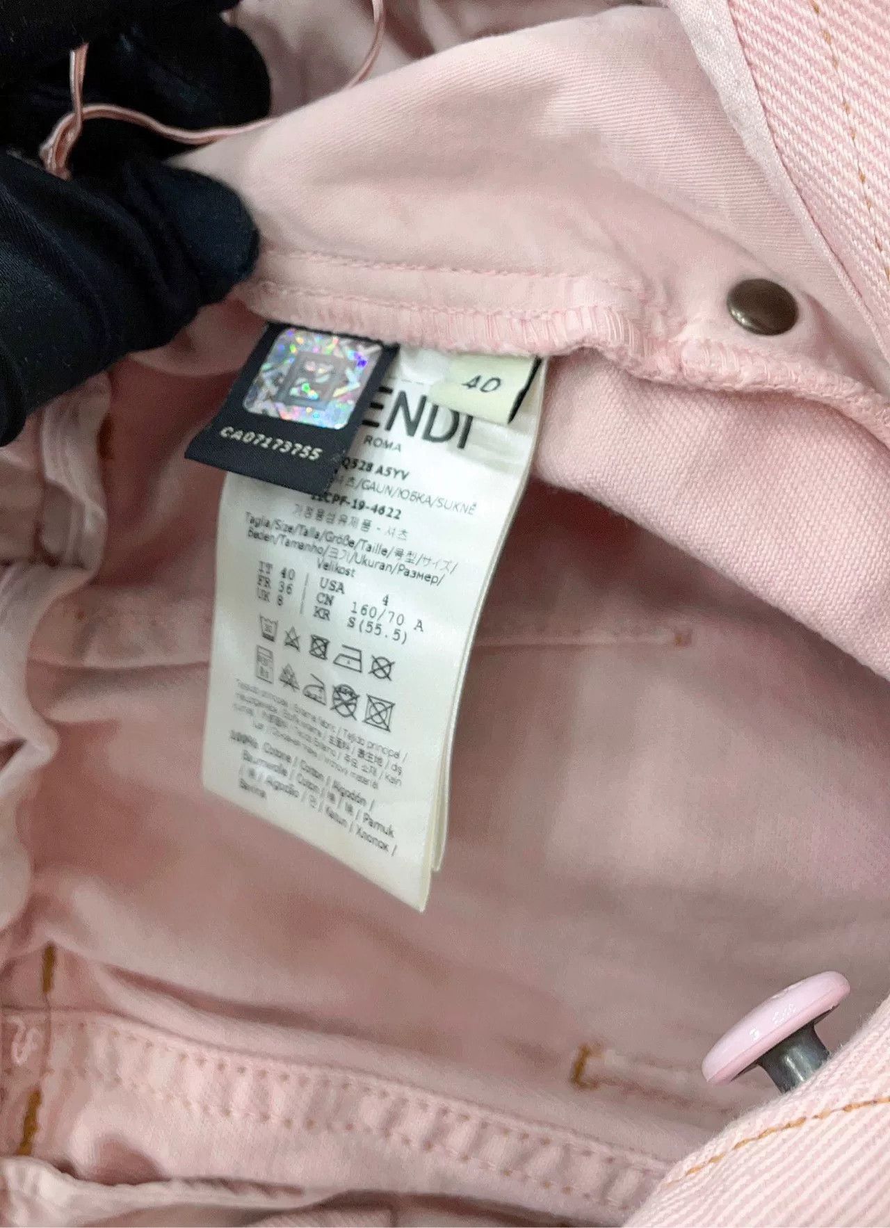 Fendi FENDI High-Waist Pink Denim Skirt Size US 32 / EU 48 - 8 Thumbnail