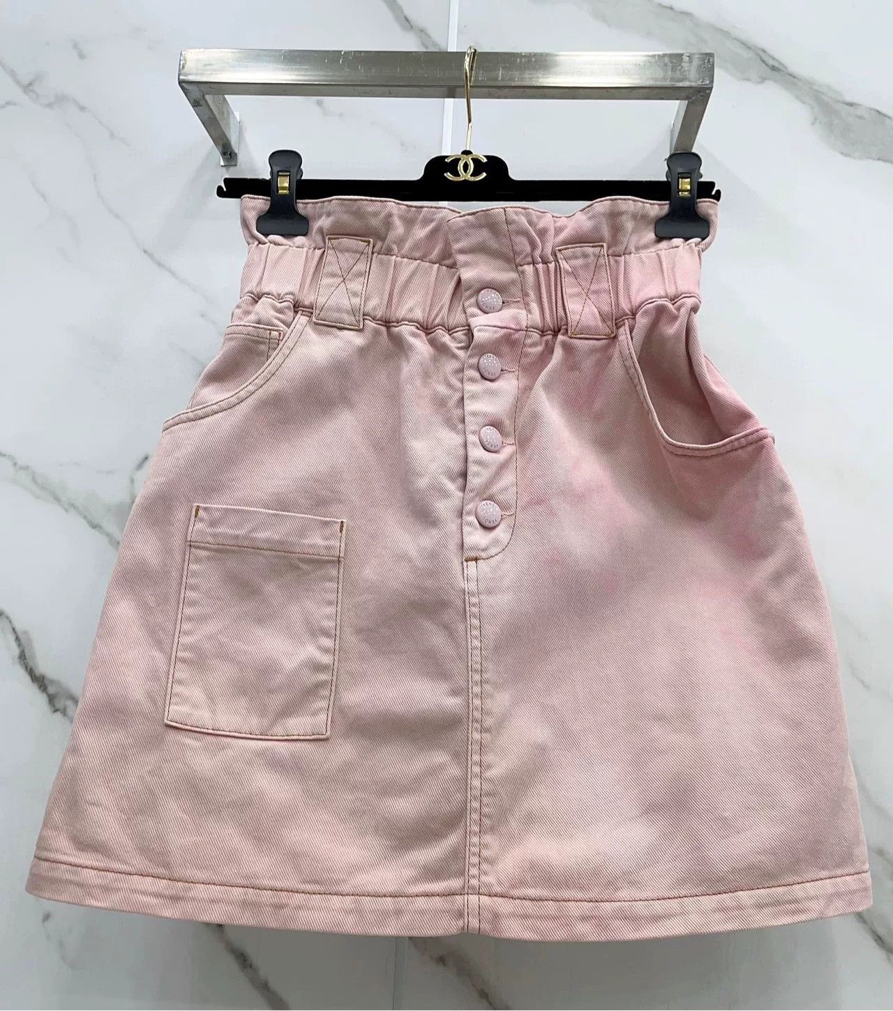 Fendi FENDI High-Waist Pink Denim Skirt Size US 32 / EU 48 - 4 Thumbnail