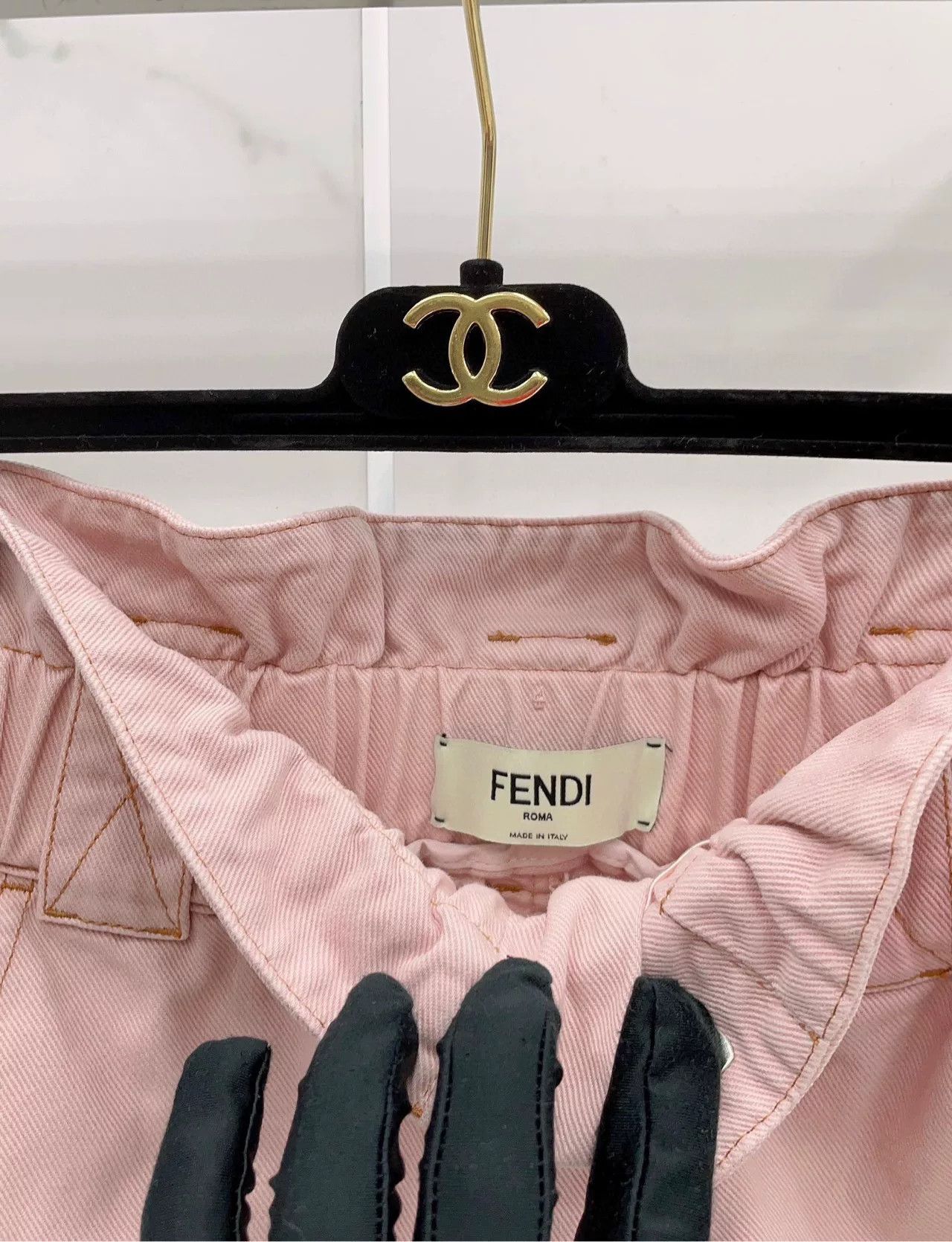 Fendi FENDI High-Waist Pink Denim Skirt Size US 32 / EU 48 - 7 Thumbnail
