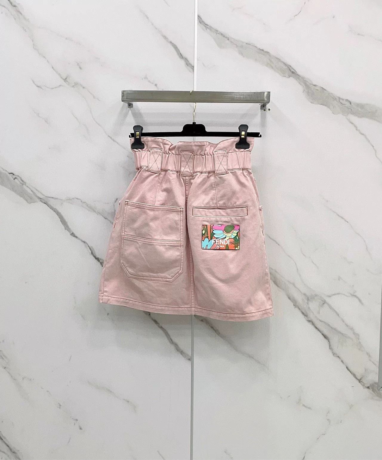 Fendi FENDI High-Waist Pink Denim Skirt Size US 32 / EU 48 - 2 Thumbnail
