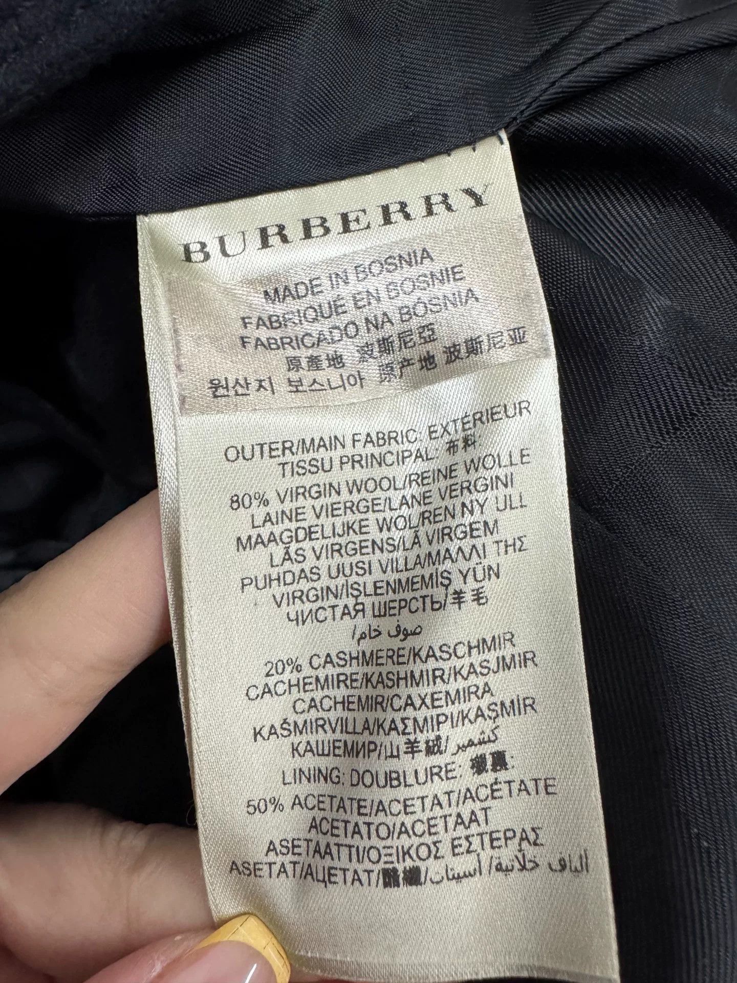 Burberry Burberry Wool Cashmere Blend Coat Size US S / EU 44-46 / 1 - 4 Thumbnail