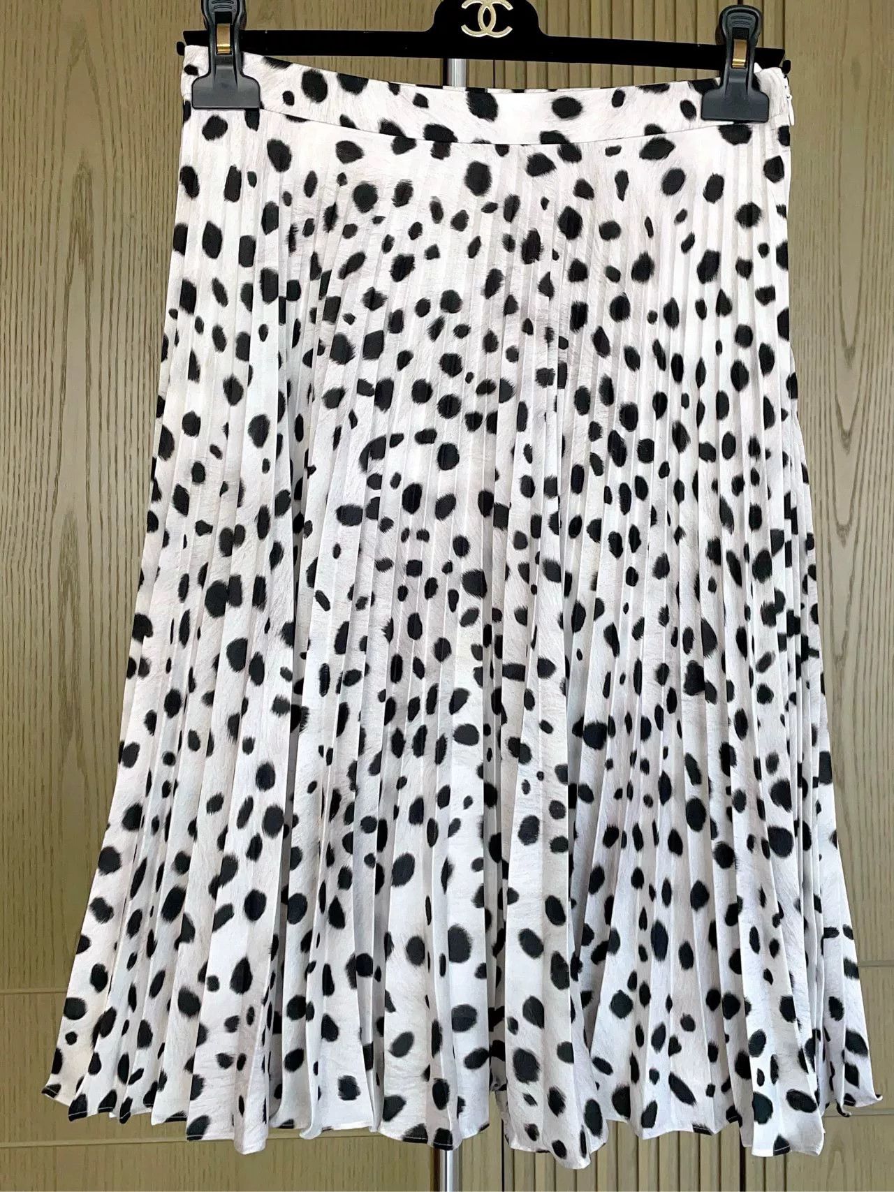Burberry Burberry Gray Polka Dot Pleated Skirt Size US 34 / EU 50 - 4 Thumbnail