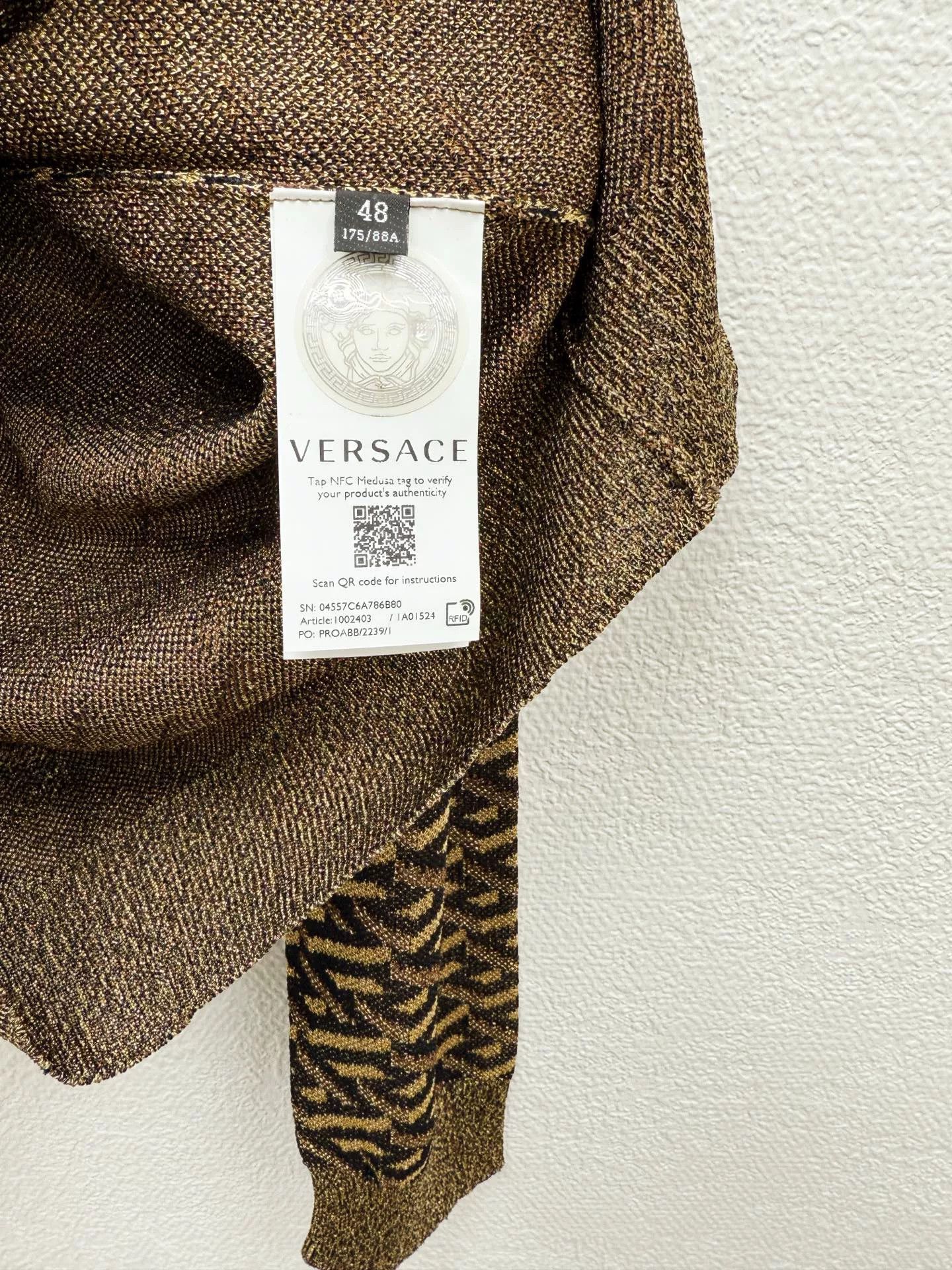 Versace VERSACE Embroidered Knit Sweater Size US S / EU 44-46 / 1 - 9 Thumbnail