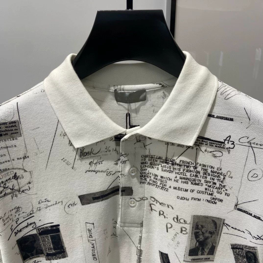 Dior Dior Men's White Slim Short Sleeve Polo Size US S / EU 44-46 / 1 - 3 Thumbnail