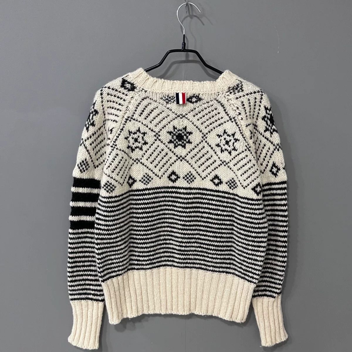 Thom Browne Thom Browne Fair Isle Chunky Knit Sweater Size US S / EU 44-46 / 1 - 3 Thumbnail