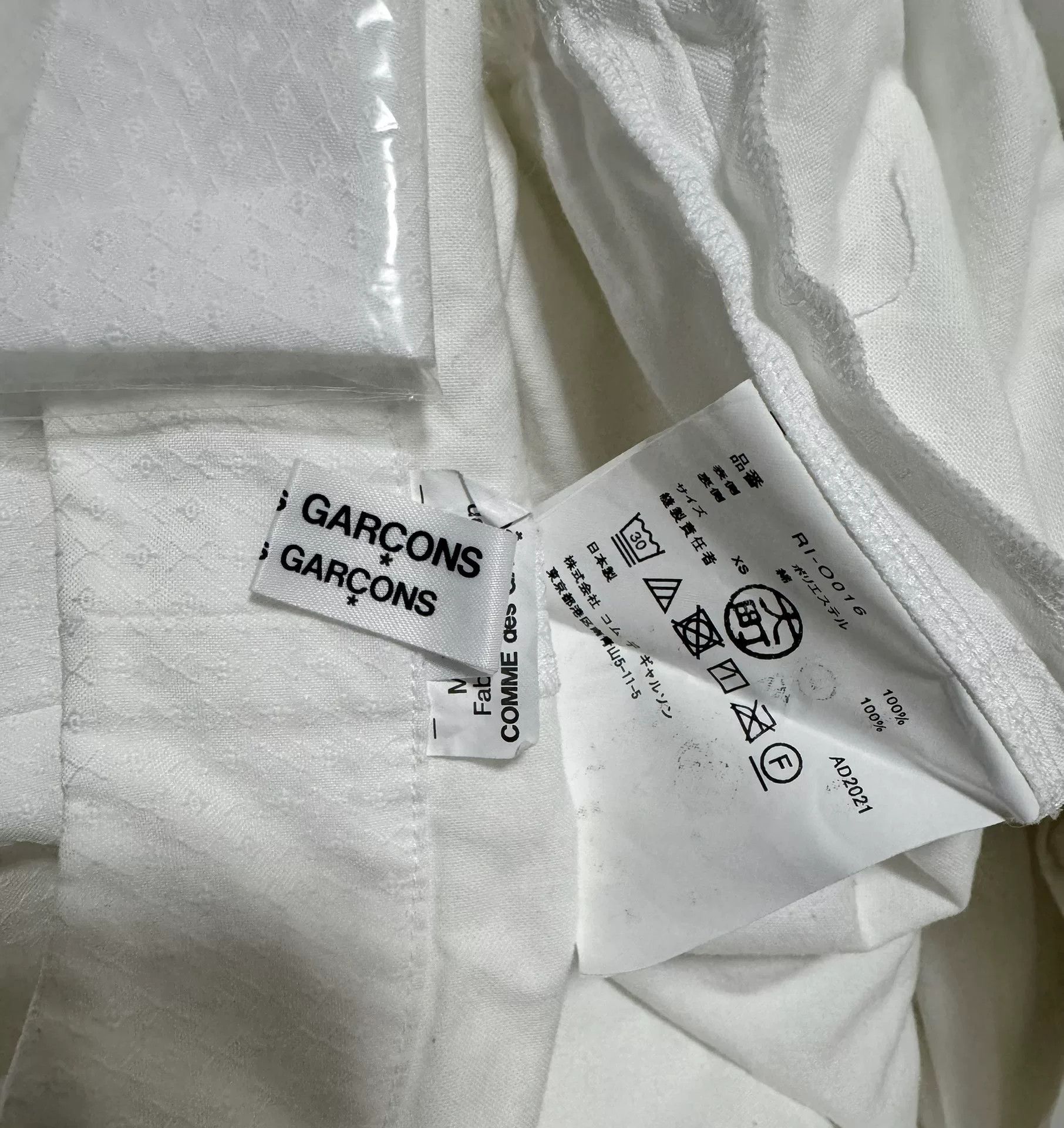 Comme des Garcons CDG comcom Floral Embroidered Mandarin Collar Dress Size US 26 / EU 42 - 7 Thumbnail