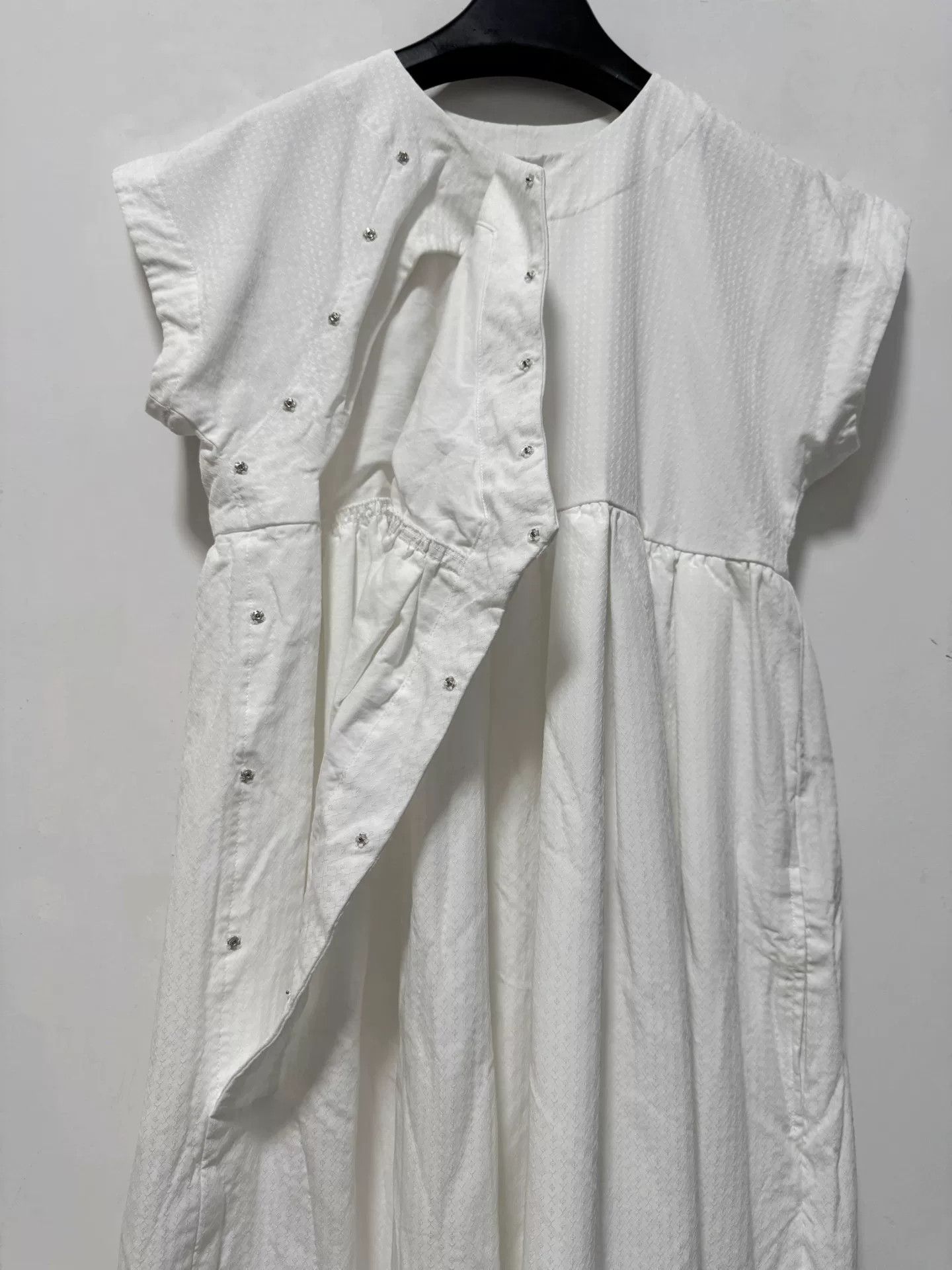 Comme des Garcons CDG comcom Floral Embroidered Mandarin Collar Dress Size US 26 / EU 42 - 3 Thumbnail