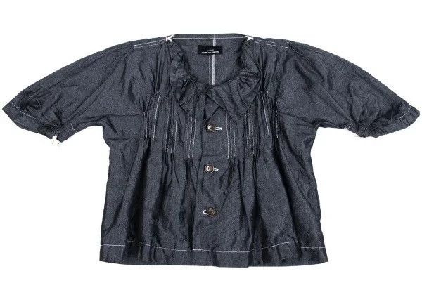 Comme des Garcons COMME des GARCONS Dark Vintage Denim Top Size US M / EU 48-50 / 2 - 2 Thumbnail