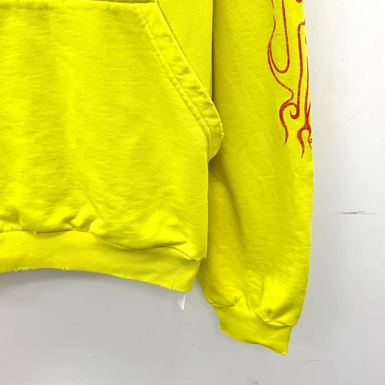 Balenciaga Balenciaga Yellow Logo Flame Print Hoodie Size US M / EU 48-50 / 2 - 4 Thumbnail