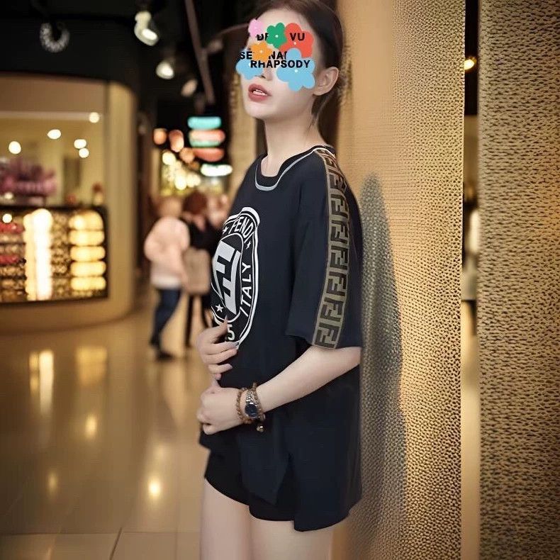 Fendi Fendi Black Logo Print Short Sleeve T-Shirt Size US M / EU 48-50 / 2 - 9 Thumbnail