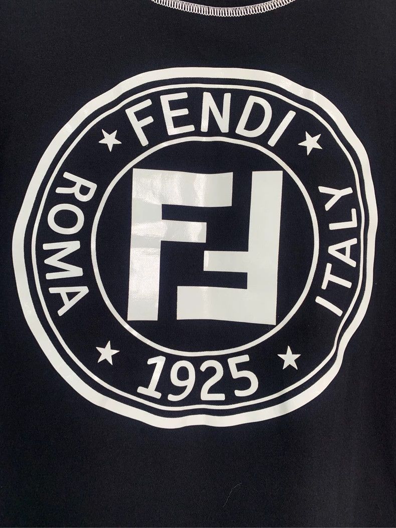 Fendi Fendi Black Logo Print Short Sleeve T-Shirt Size US M / EU 48-50 / 2 - 6 Thumbnail