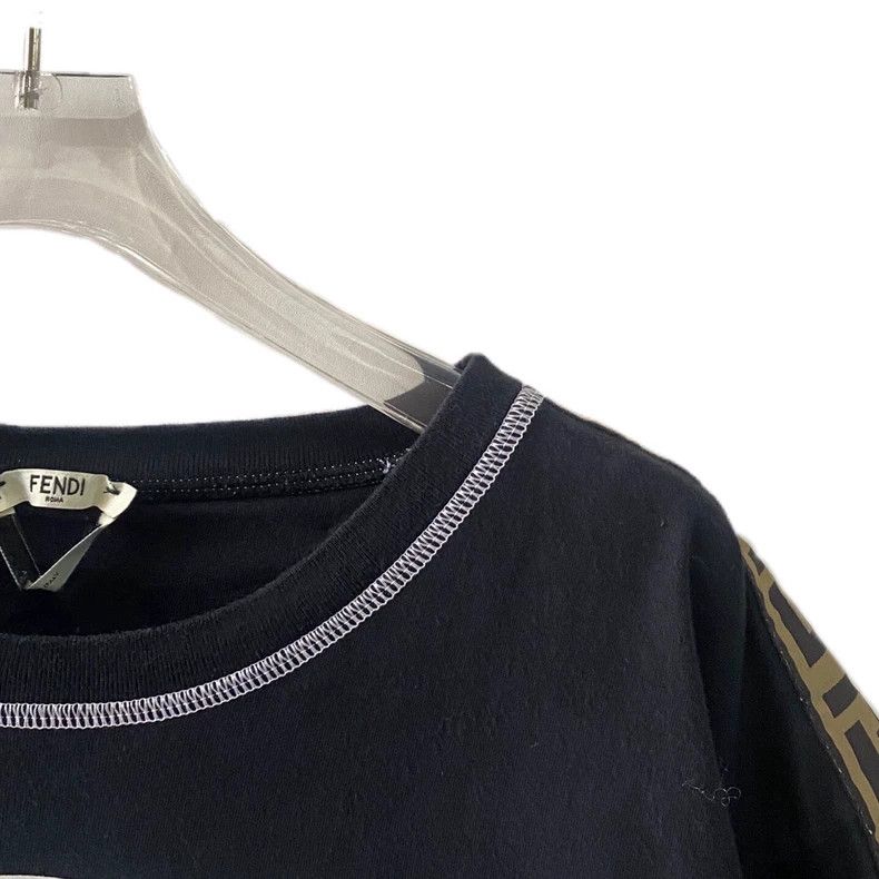 Fendi Fendi Black Logo Print Short Sleeve T-Shirt Size US M / EU 48-50 / 2 - 4 Thumbnail