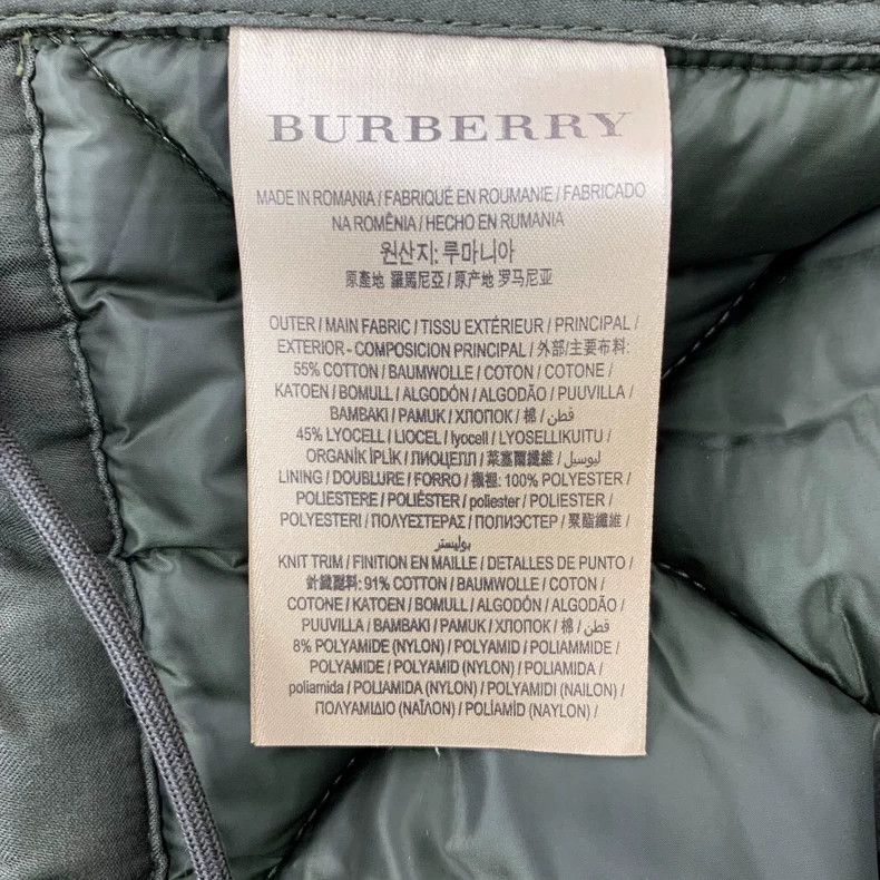 Burberry Burberry Quilted Green Cotton Coat Size US S / EU 44-46 / 1 - 6 Thumbnail